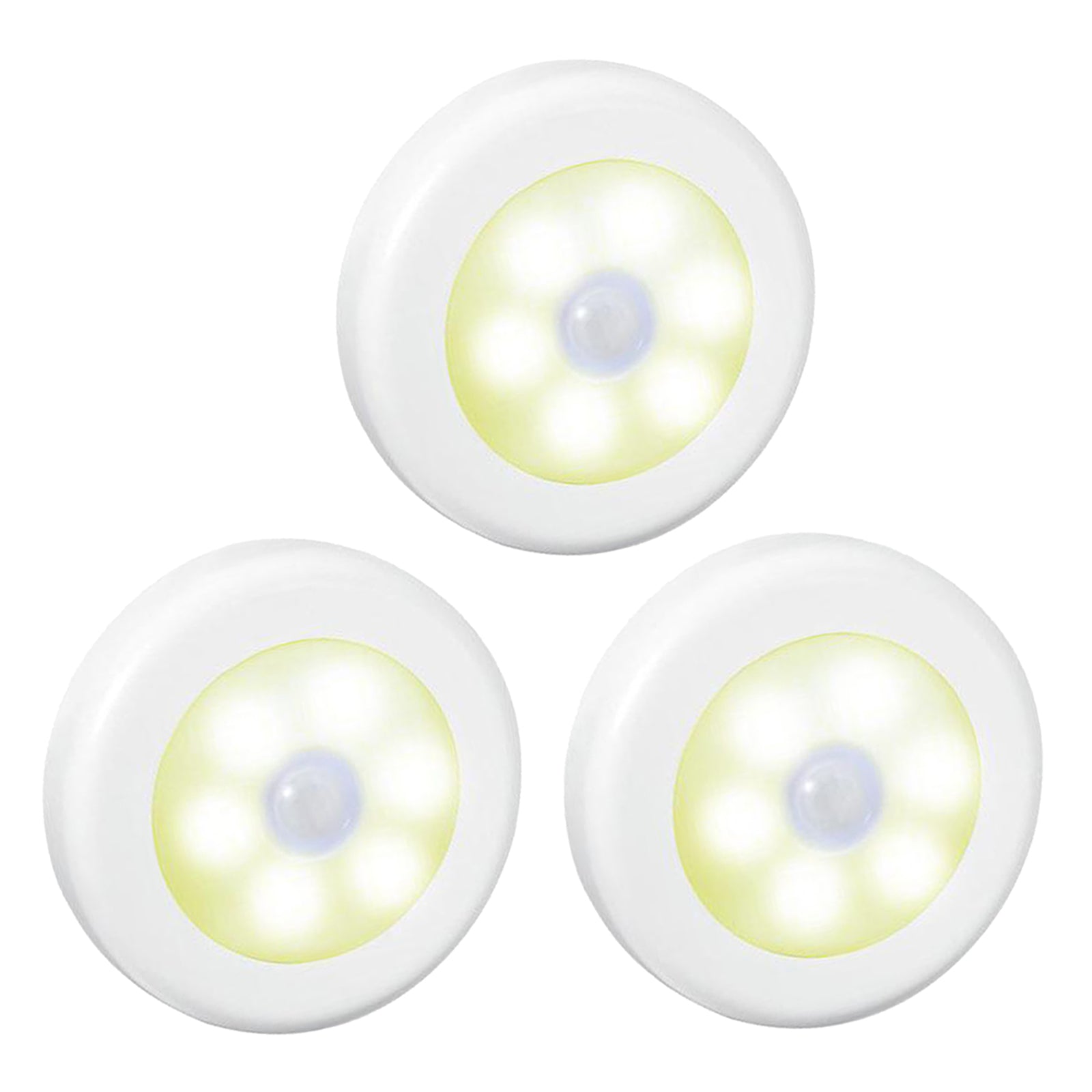3x Infrared Motion Sensor 6 LED Light Wall Night Light White Warm Light