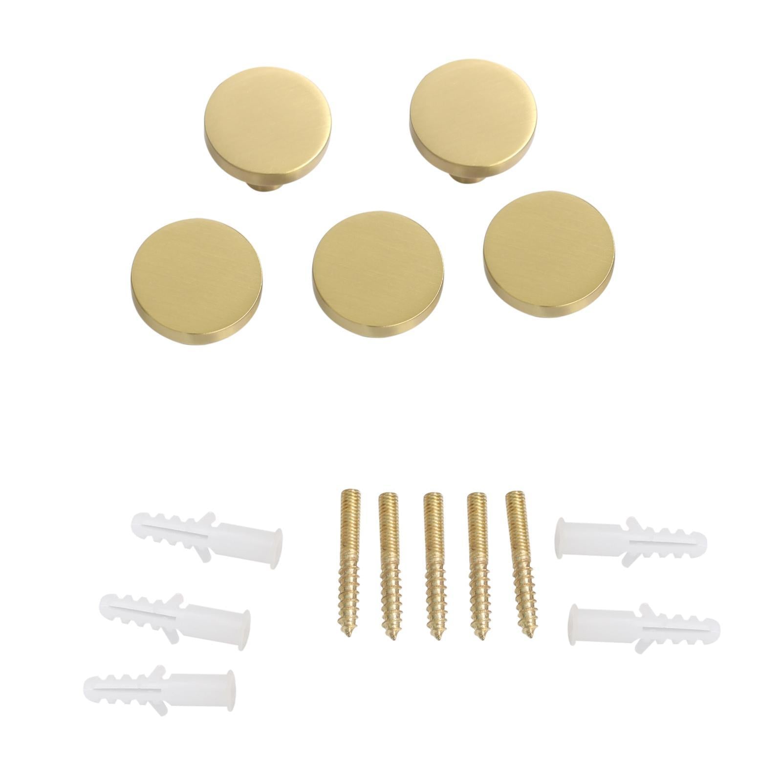 5PCS Polished Brass Robe Hook Hooks Door Clothes Hanger Holder Wall Art