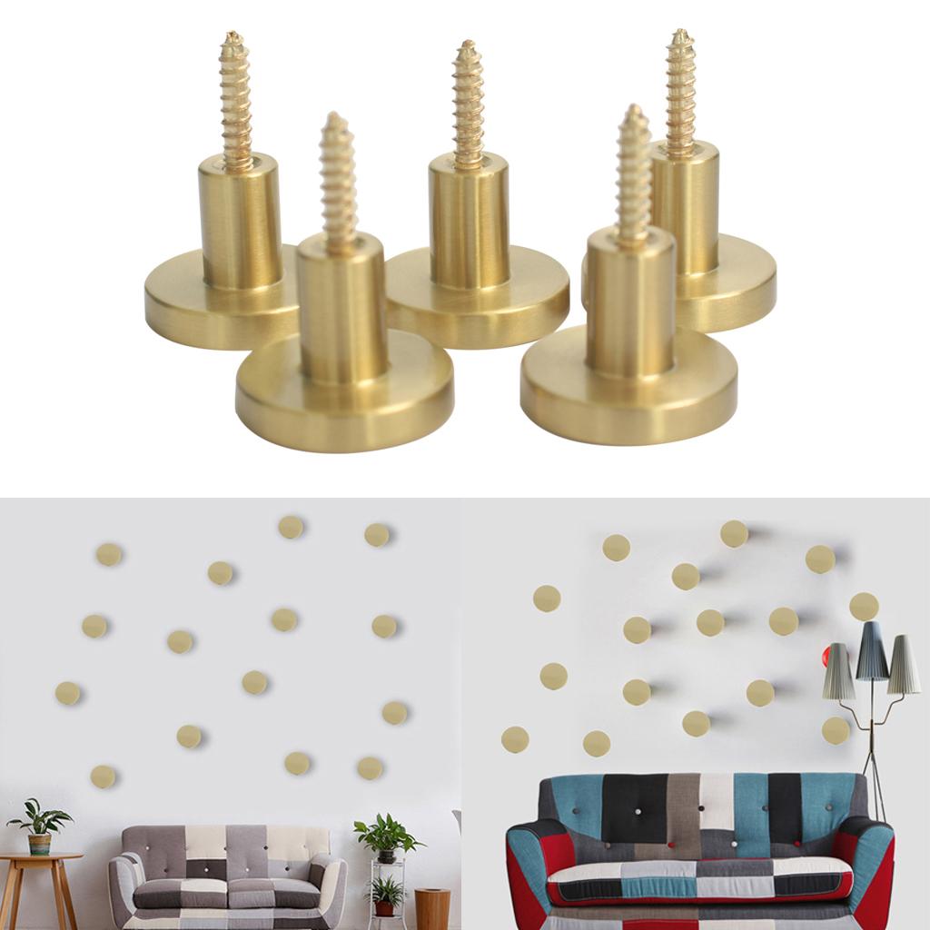 5PCS Polished Brass Robe Hook Hooks Door Clothes Hanger Holder Wall Art