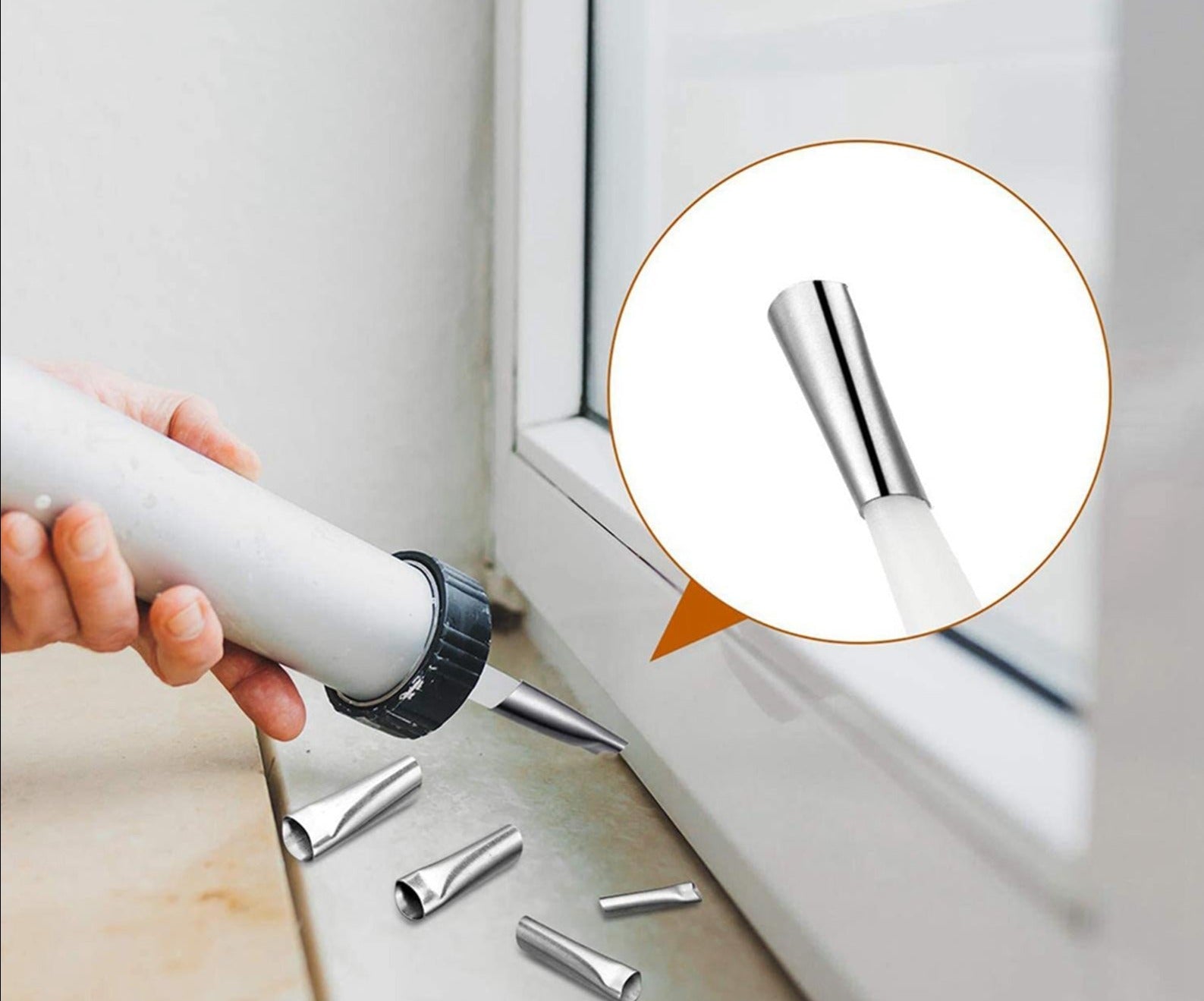 22 Caulking Finisher Nozzle STAINLESS STEEL Caulking Applicator Tool Kitchen