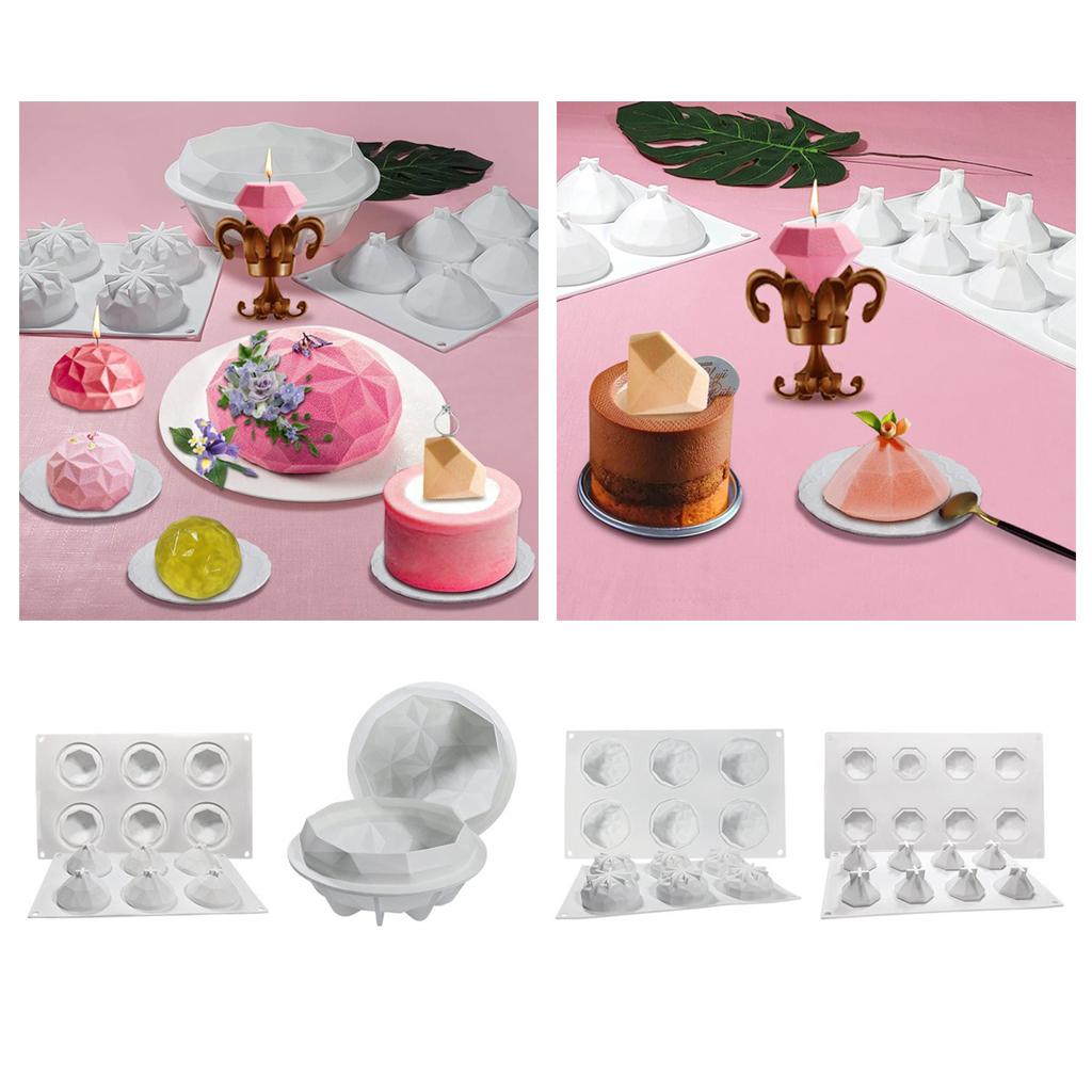 Diamond Silicone Mold Hot Chocolate Bomb Ice Cube Tool Making Mould 6 Hole A