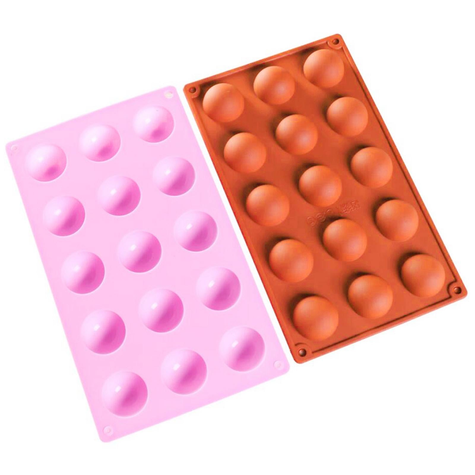 15 Hole Food Grade Silicone Mold Baking Chocolate Cake Cookie Mould Ice Tray 15 Hole Red