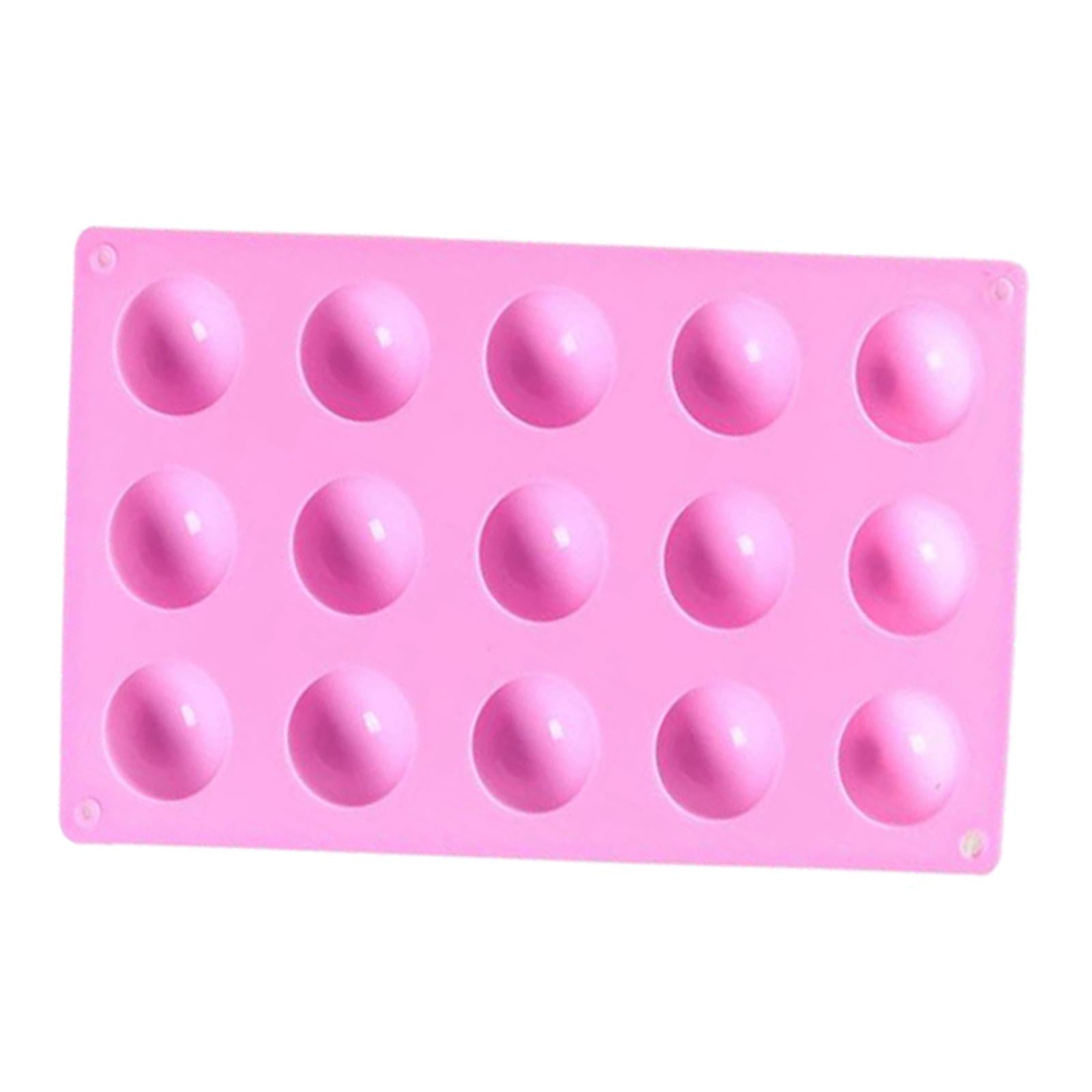15 Hole Food Grade Silicone Mold Baking Chocolate Cake Cookie Mould Ice Tray 15 Hole Pink