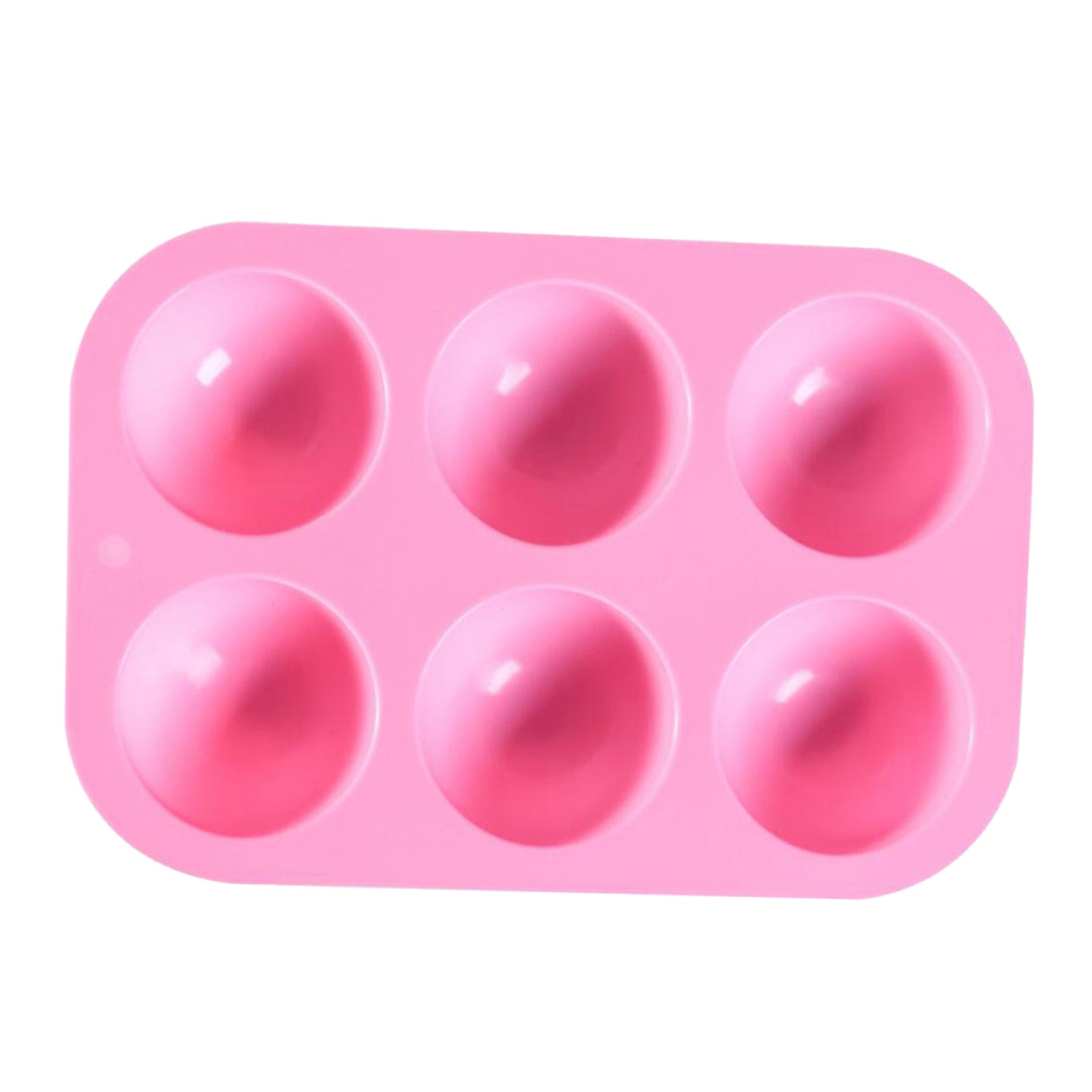 6 Hole Silicone Mold Muffin Pan for Jelly Bread Cookie Baking Tools Pink