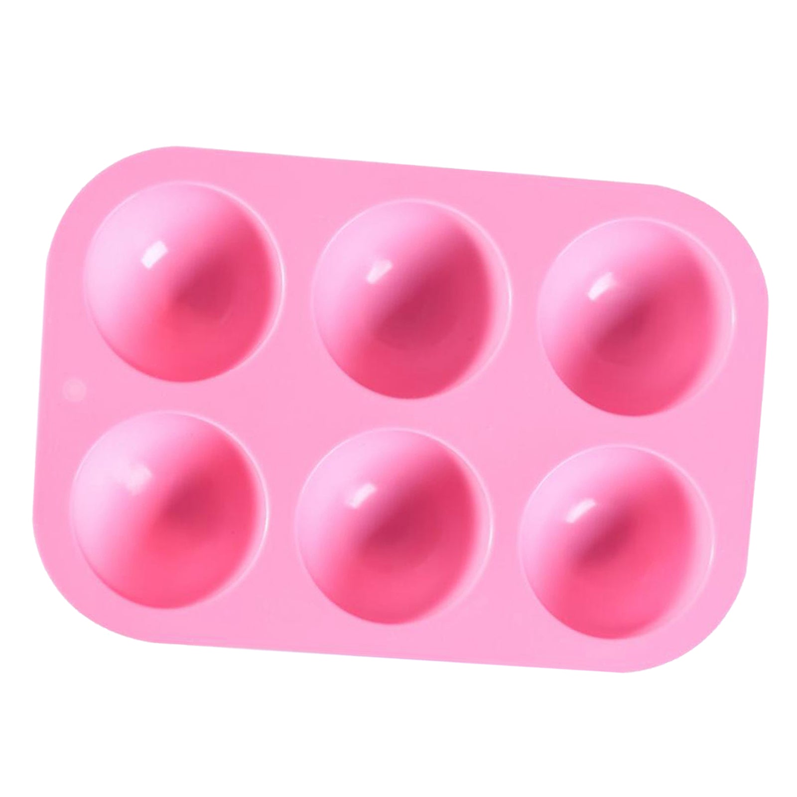 6 Hole Silicone Mold Muffin Pan for Jelly Bread Cookie Baking Tools Pink