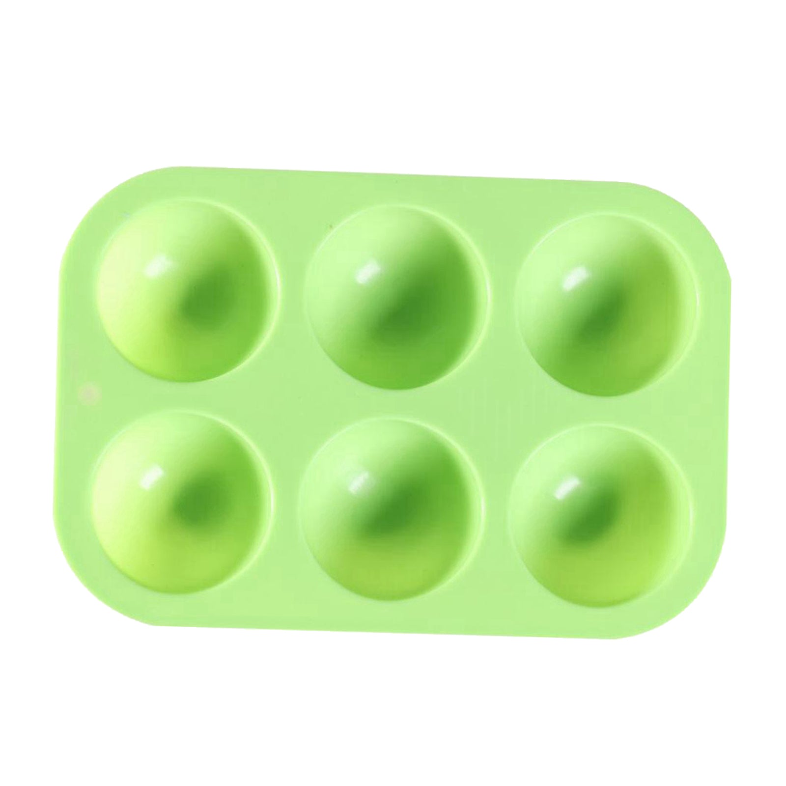 6 Hole Silicone Mold Muffin Pan for Jelly Bread Cookie Baking Tools Green