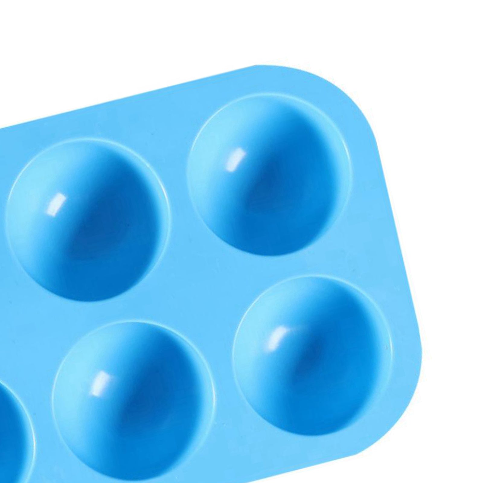 6 Hole Silicone Mold Muffin Pan for Jelly Bread Cookie Baking Tools Blue
