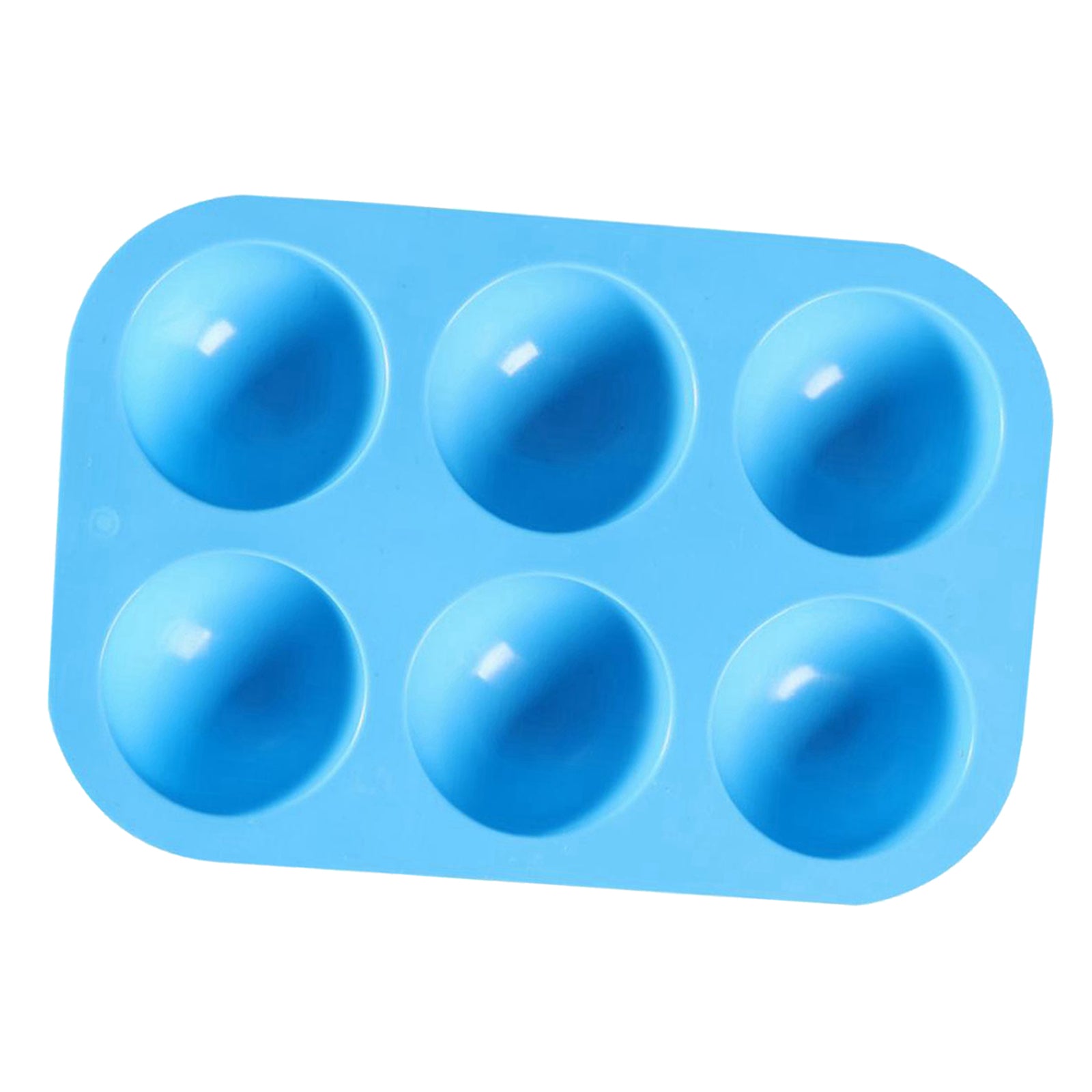 6 Hole Silicone Mold Muffin Pan for Jelly Bread Cookie Baking Tools Blue