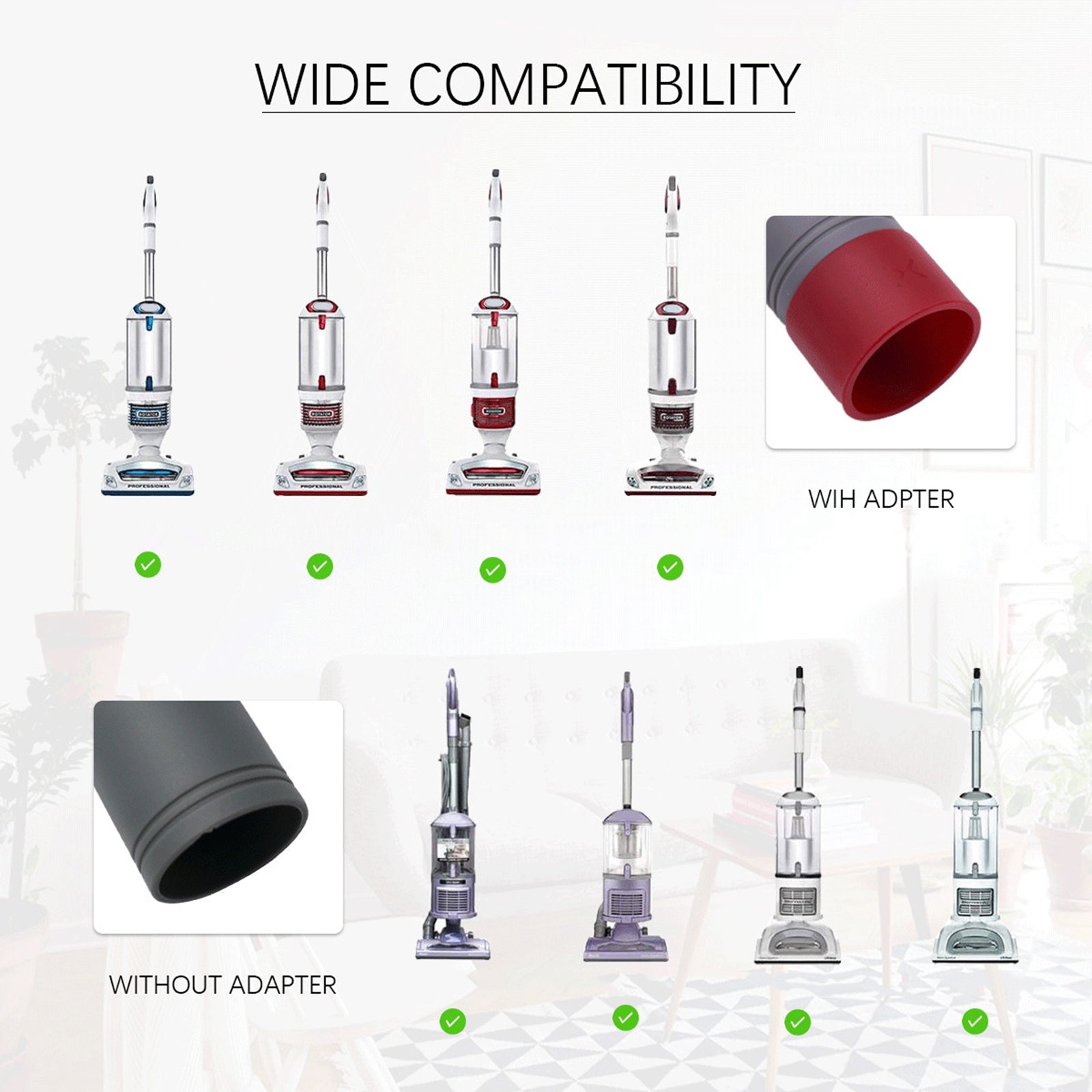 ABS Vacuum Crevice Nozzle and Dust Brush for Shark Rotator Lift Away NV501