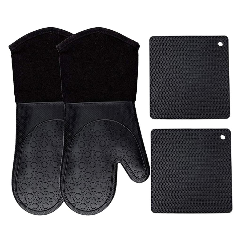 BBQ Gloves Oven Gloves Heat Resistant Silicone Kitchen Mitts Gloves