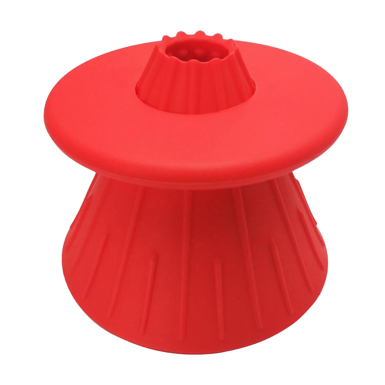 Silicone Coffee Dripper Cone for Home Office Camping RV Red with Ring