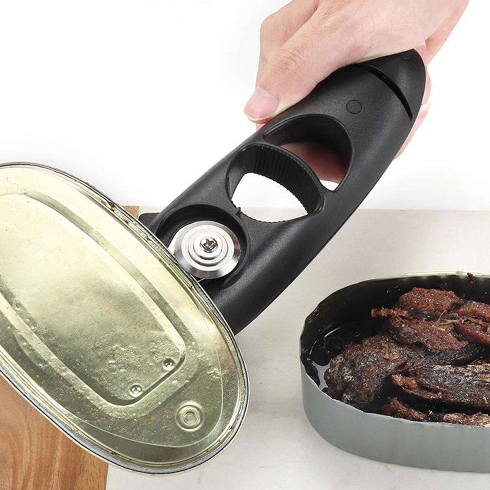 Can Opener Handheld Multifunction Manual Stainless Steel Blade Smooth Edge