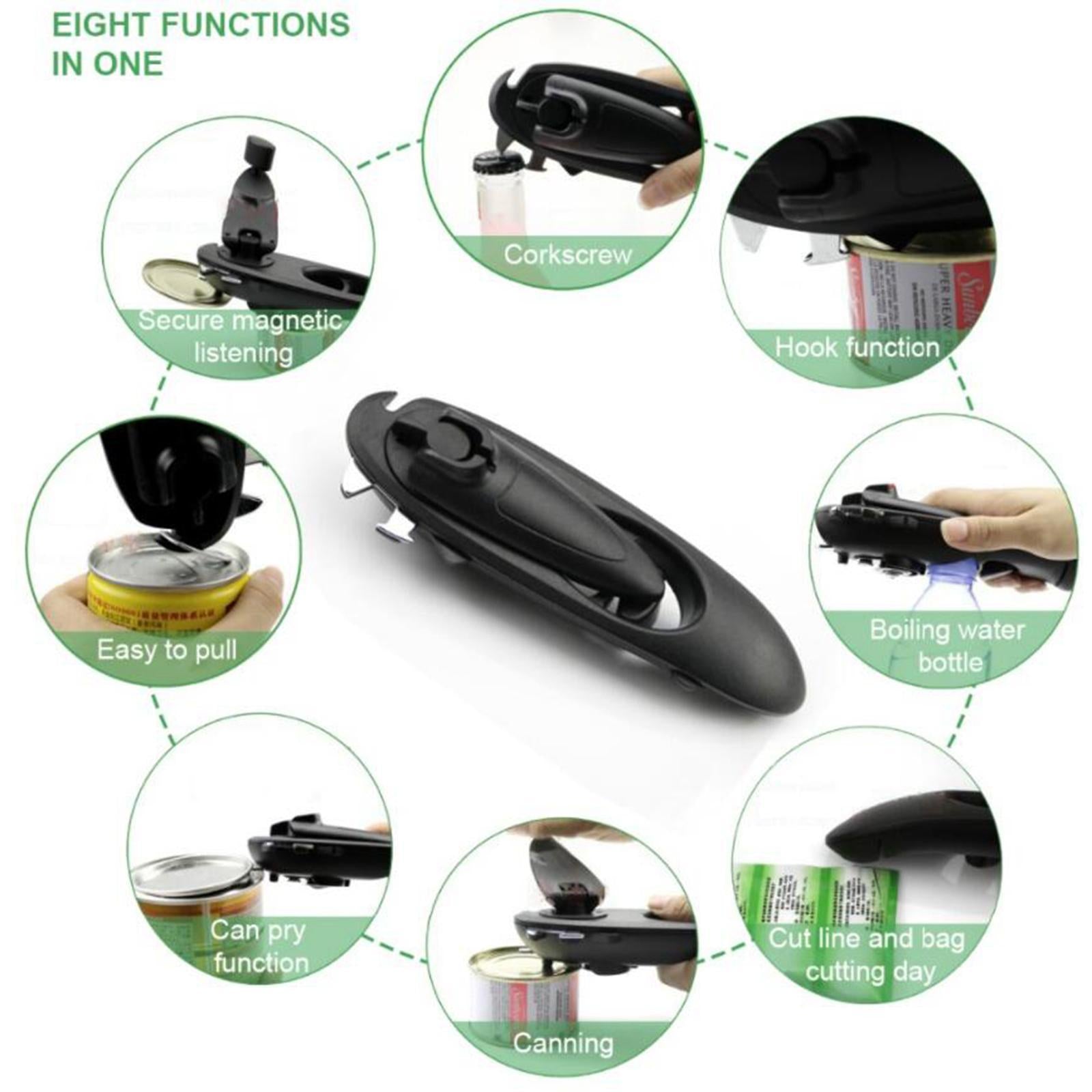 Can Opener Handheld Multifunction Manual Stainless Steel Blade Smooth Edge