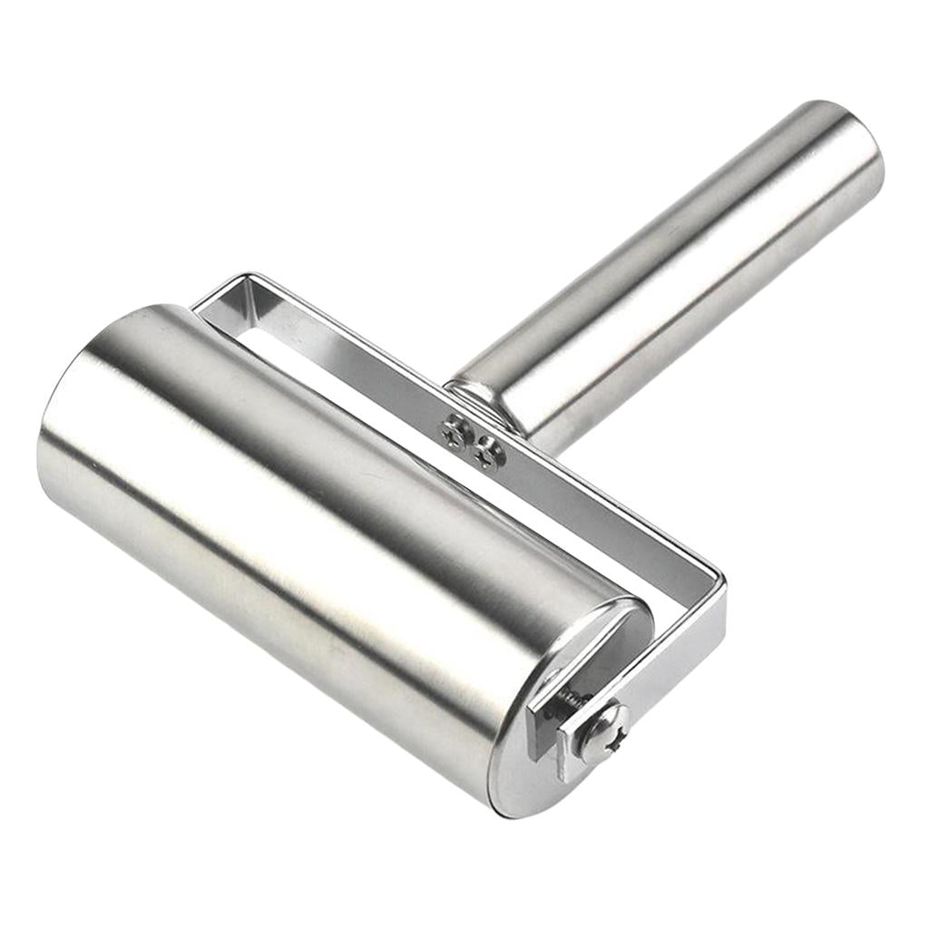 Pizza Pastry Baking Dough Roller Rolling Pin Stainless Steel 5.3 inch Roller
