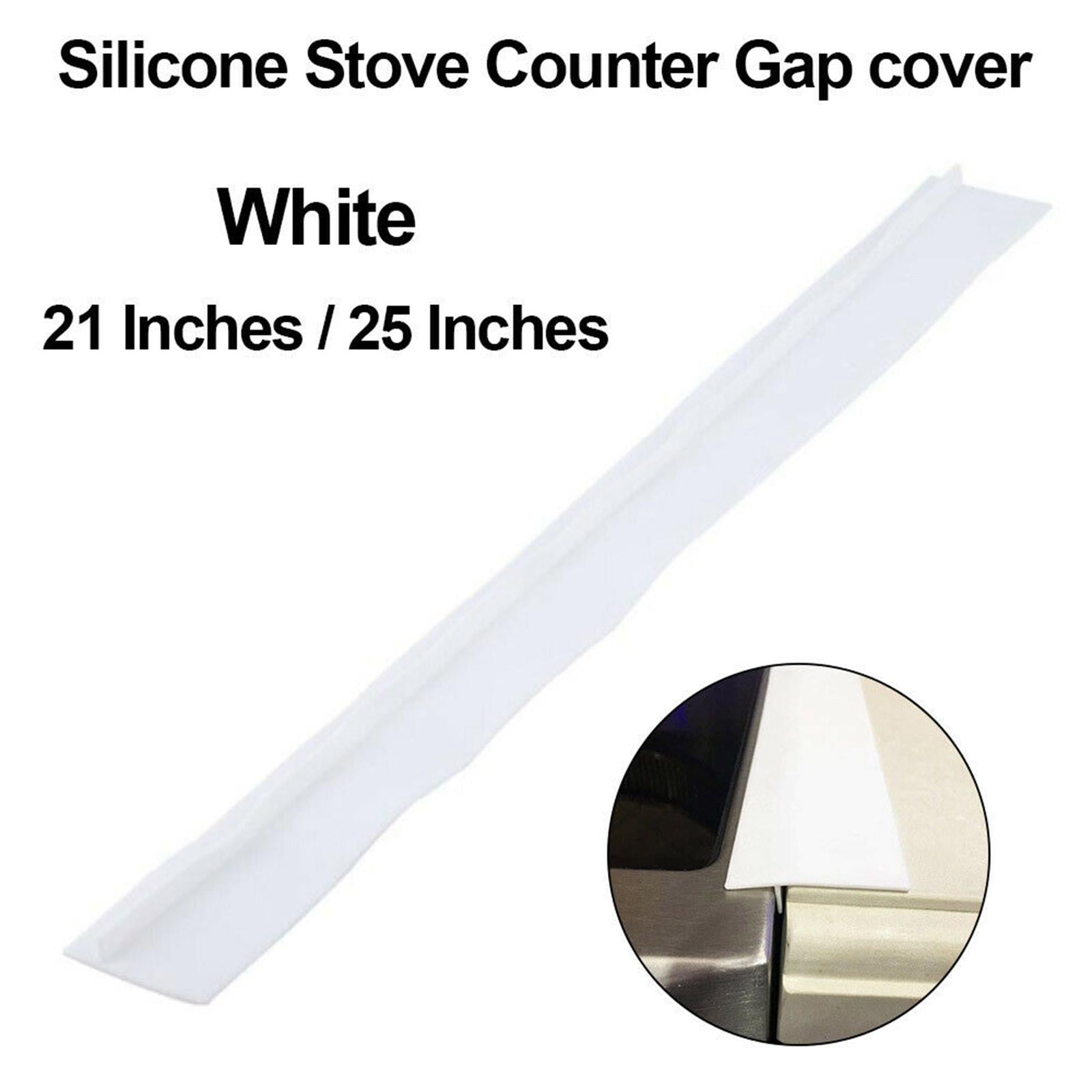 Kitchen Silicone Stove Counter Gap Cover Kitchen Spill Guard White 21Inch