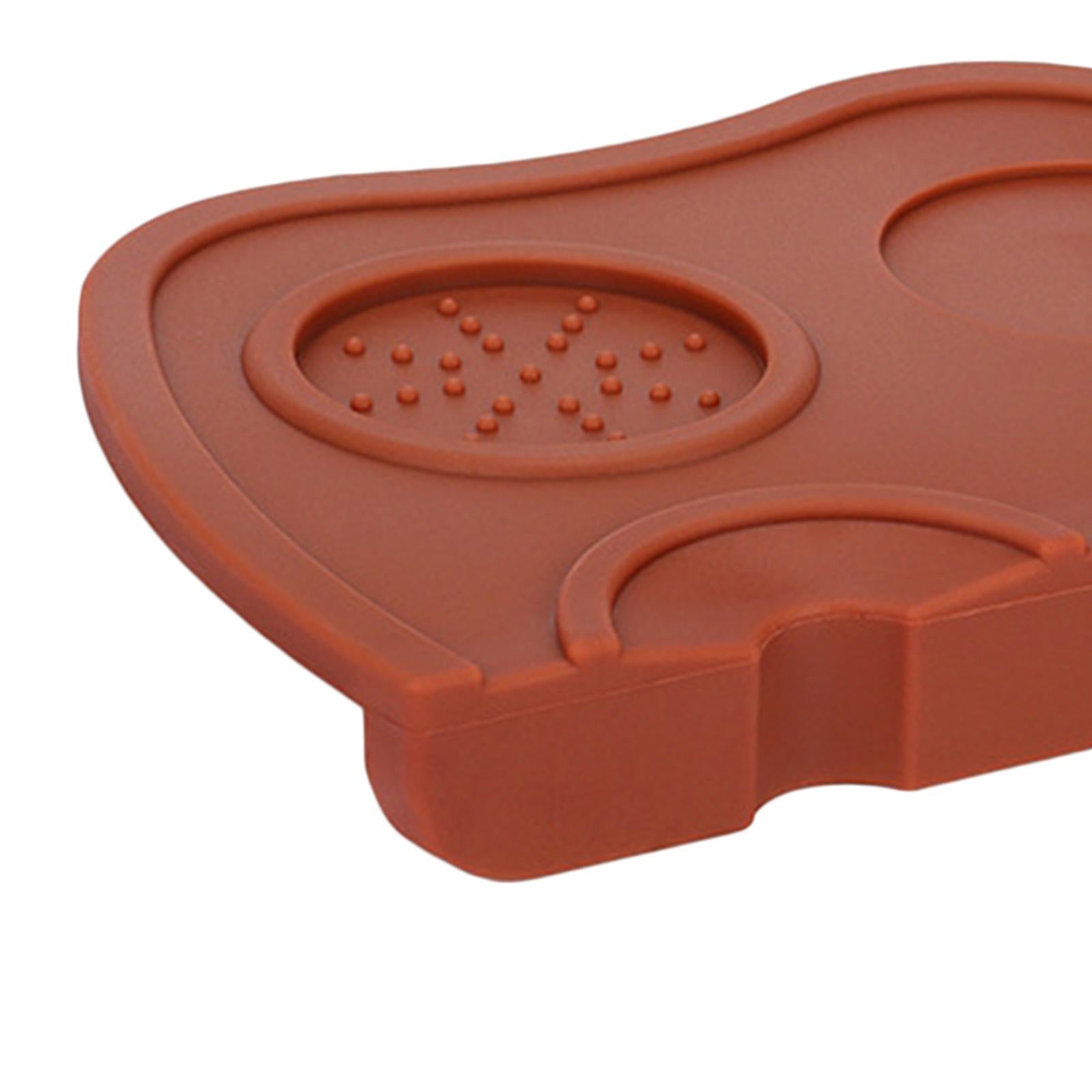 Espresso Mat Coffee Tamper Anti-slip Tamping Holder Pad Silicone Mat Brown