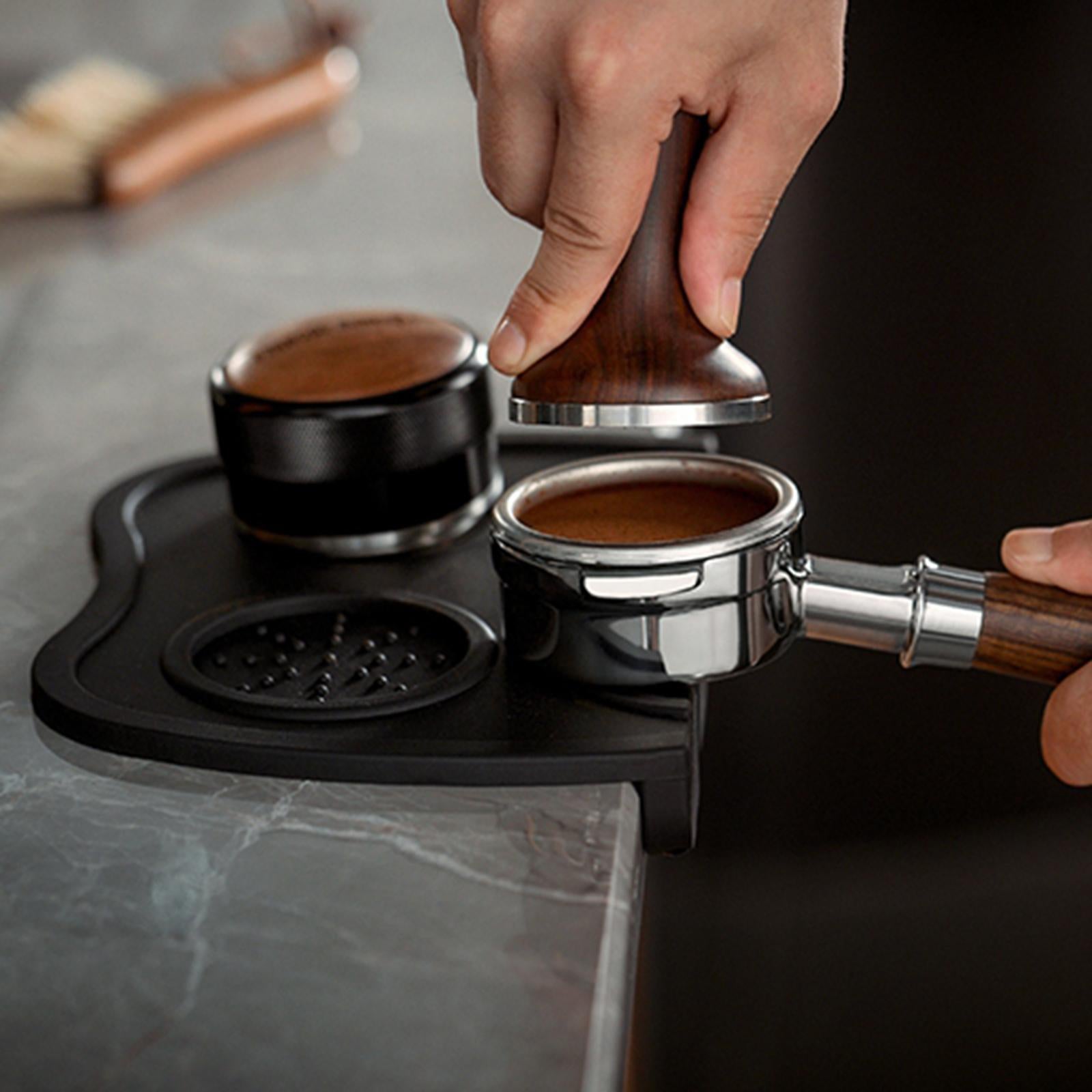 Espresso Mat Coffee Tamper Anti-slip Tamping Holder Pad Silicone Mat Brown