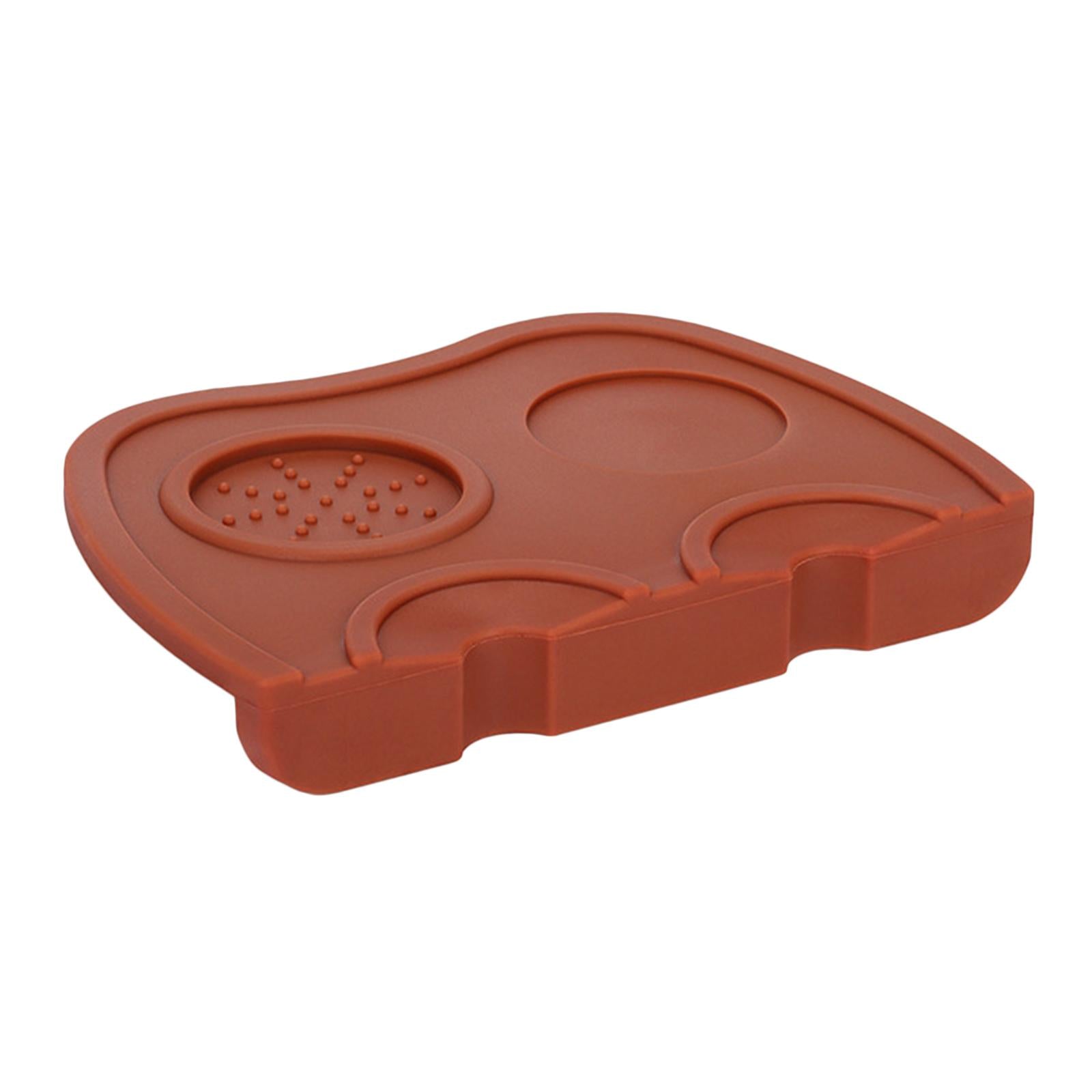 Espresso Mat Coffee Tamper Anti-slip Tamping Holder Pad Silicone Mat Brown