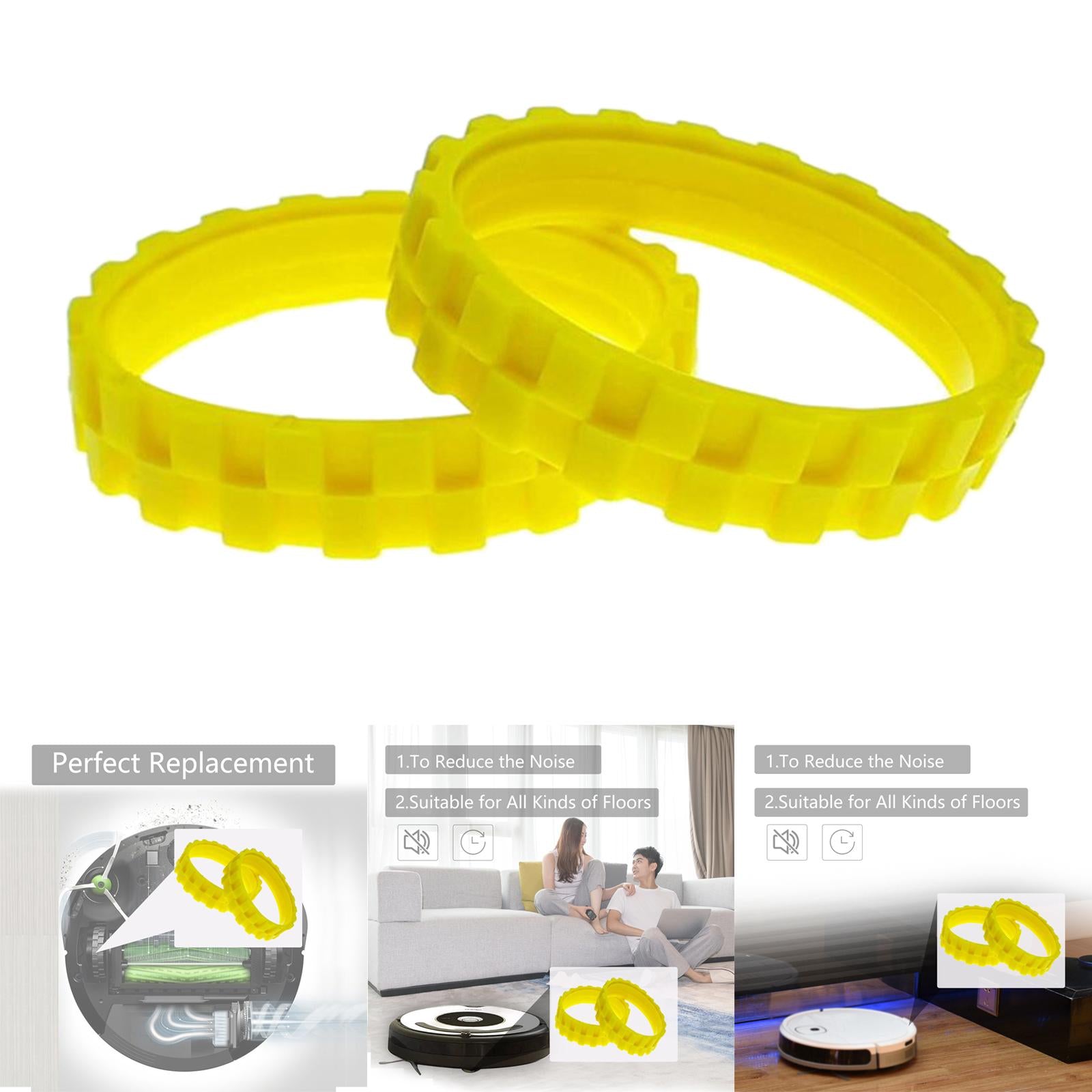 2x Tires Wheels Series for 500, 600,700, 800 900, E5,I7+, S9, 676 980 Yellow