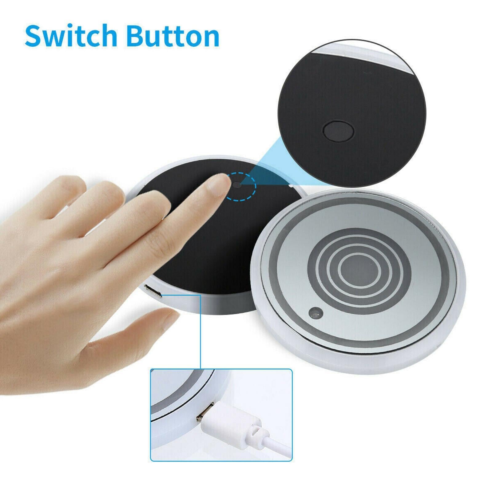 2Pcs Car Logo LED Cup Pad Holder Light USB Charging Mat Luminescent Cup Pads Style 02
