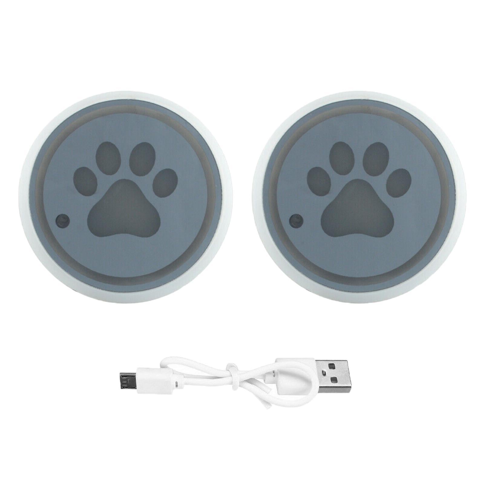 2Pcs Car Logo LED Cup Pad Holder Light USB Charging Mat Luminescent Cup Pads Style 03