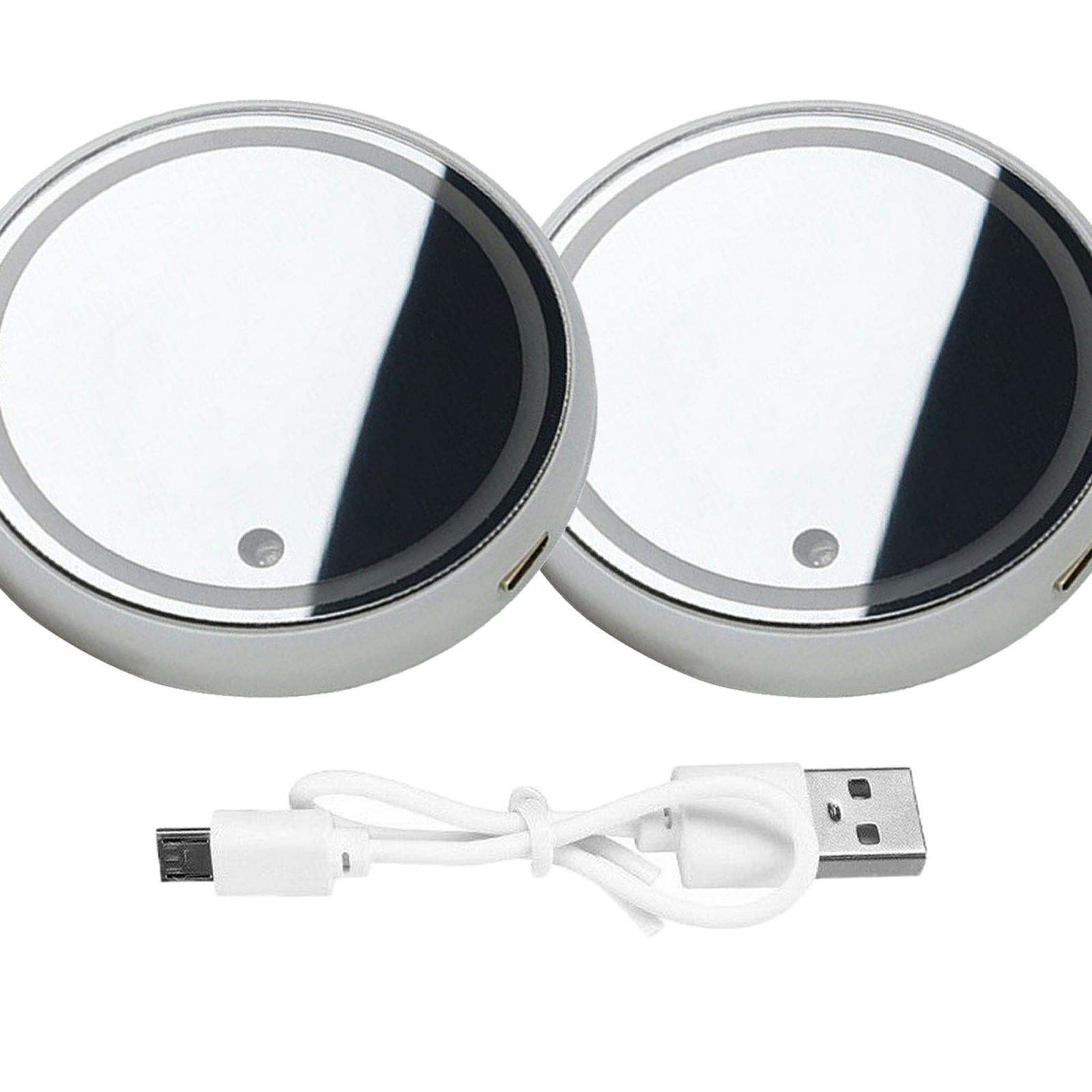 2Pcs Car Logo LED Cup Pad Holder Light USB Charging Mat Luminescent Cup Pads Style 04