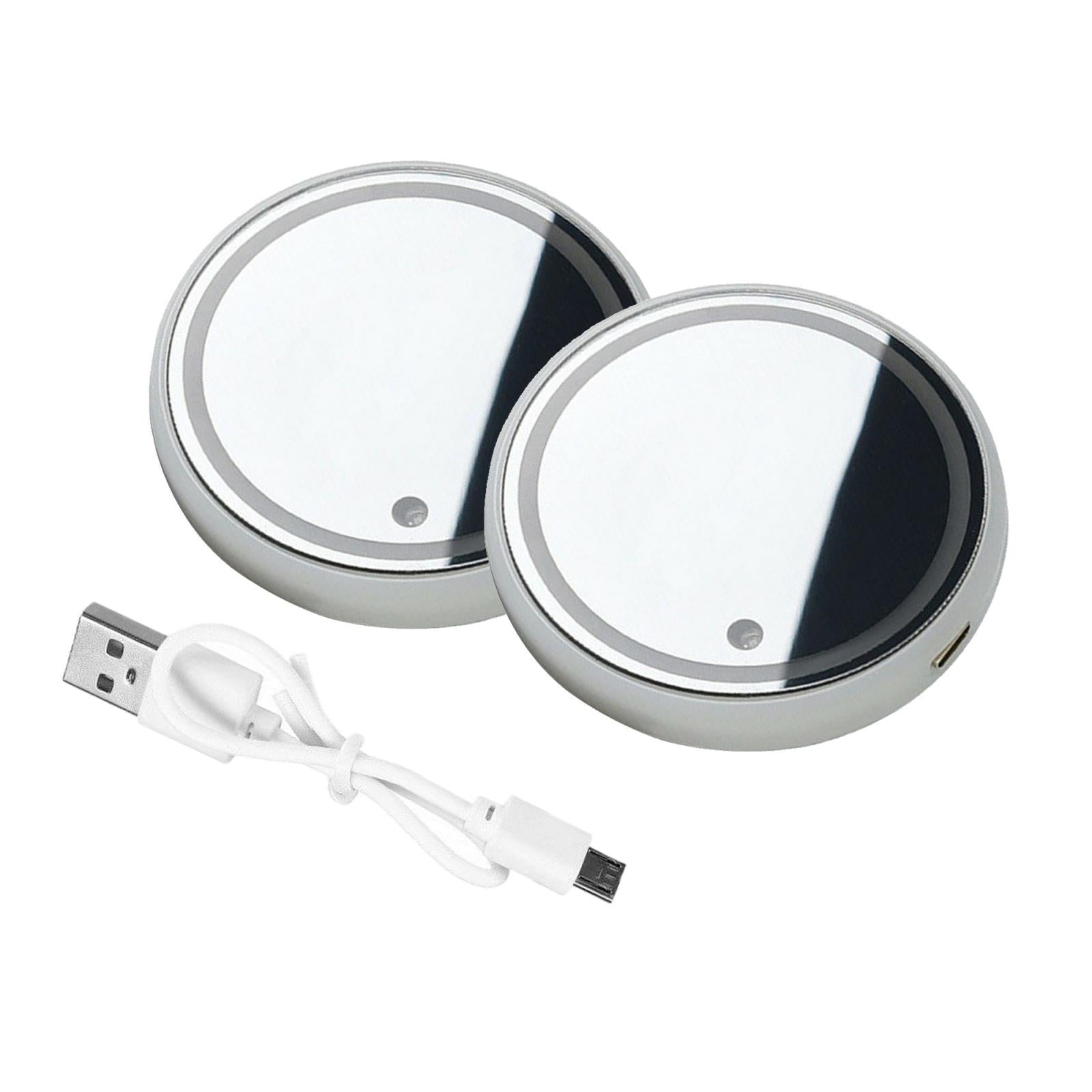 2Pcs Car Logo LED Cup Pad Holder Light USB Charging Mat Luminescent Cup Pads Style 04