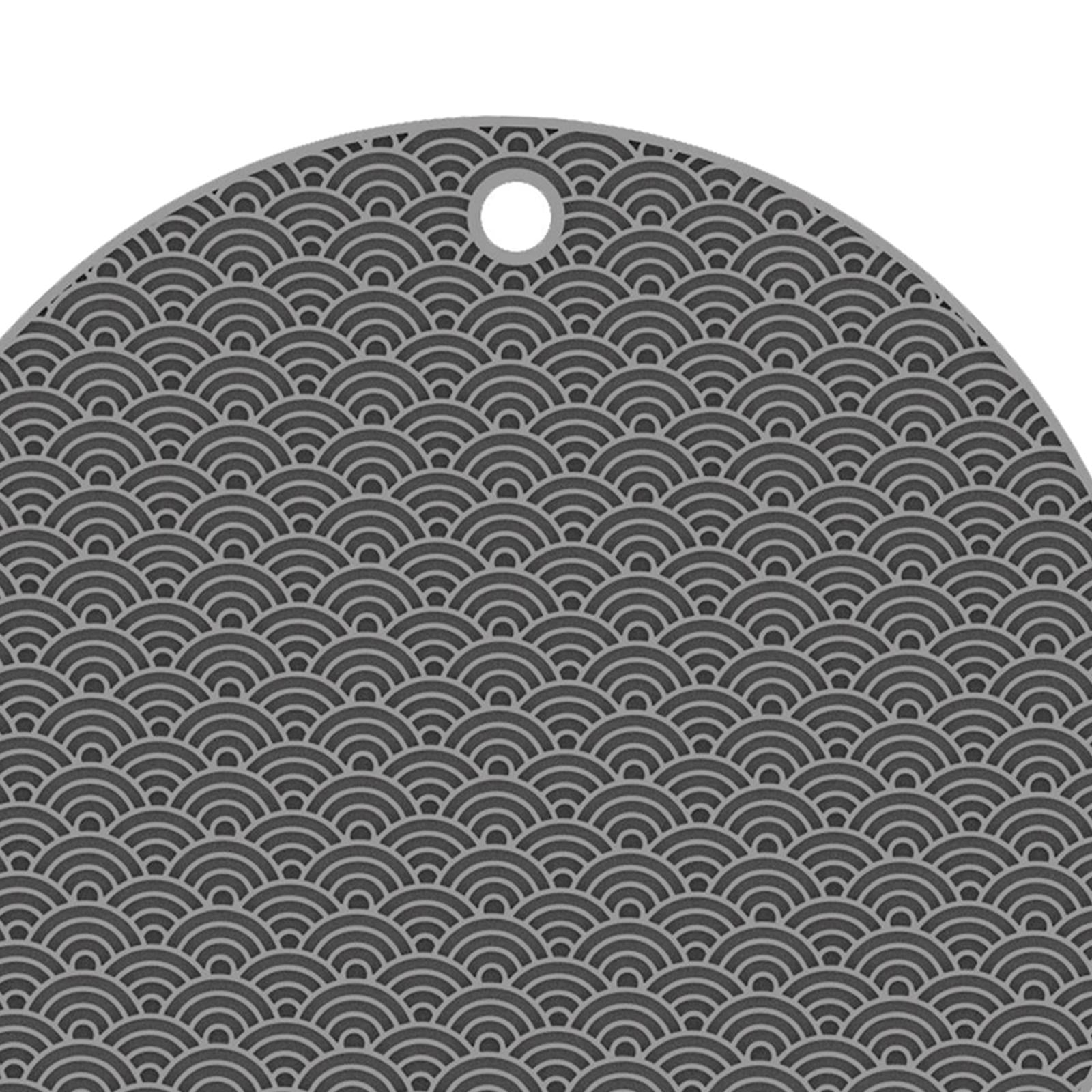 Silicone Trivet Mat Hot Pot Holder Drying Mat Potholders Kitchen Tool Round