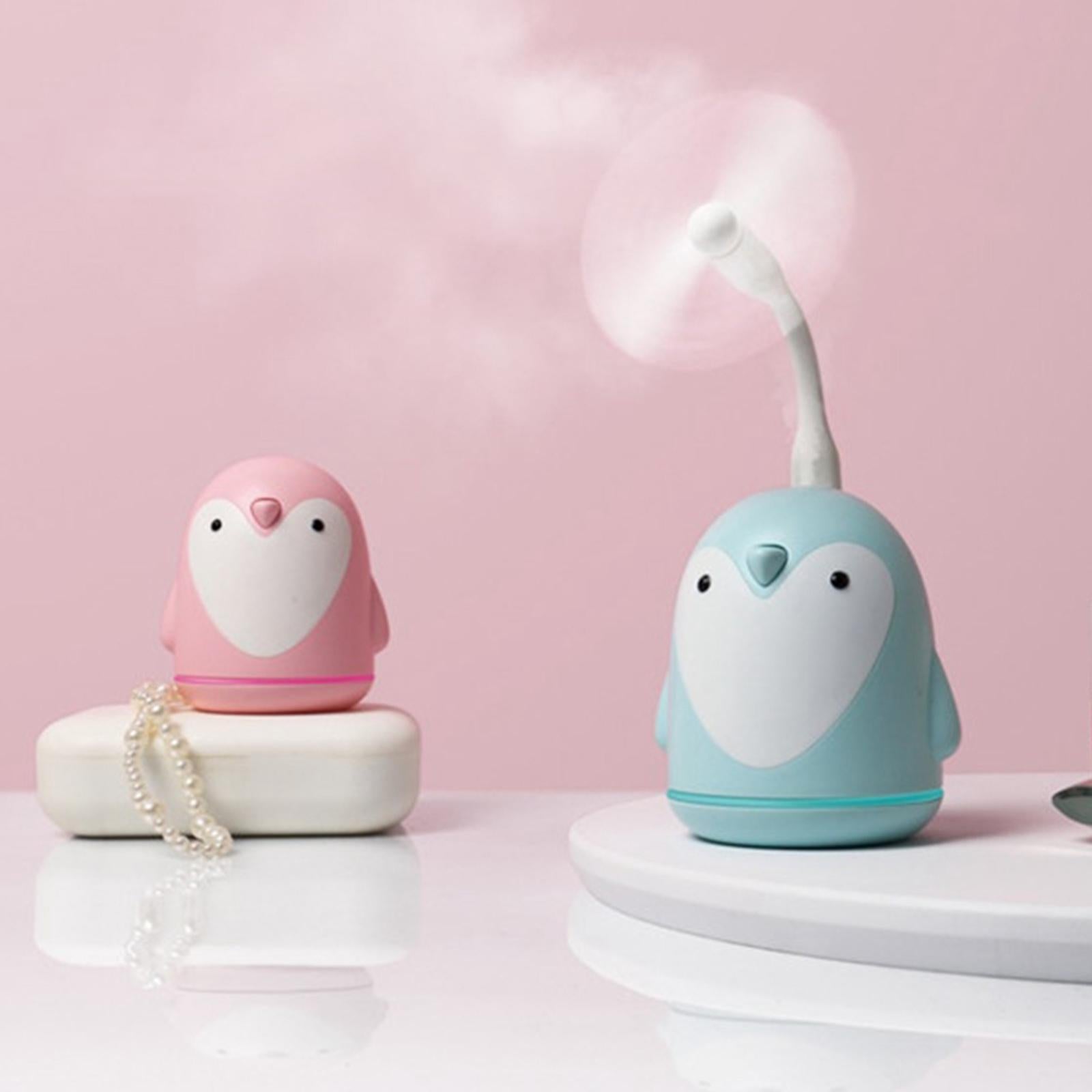 Mini USB Humidifier 250ml Mist Humidifier w/ LED Night Light Quiet Operation Blue