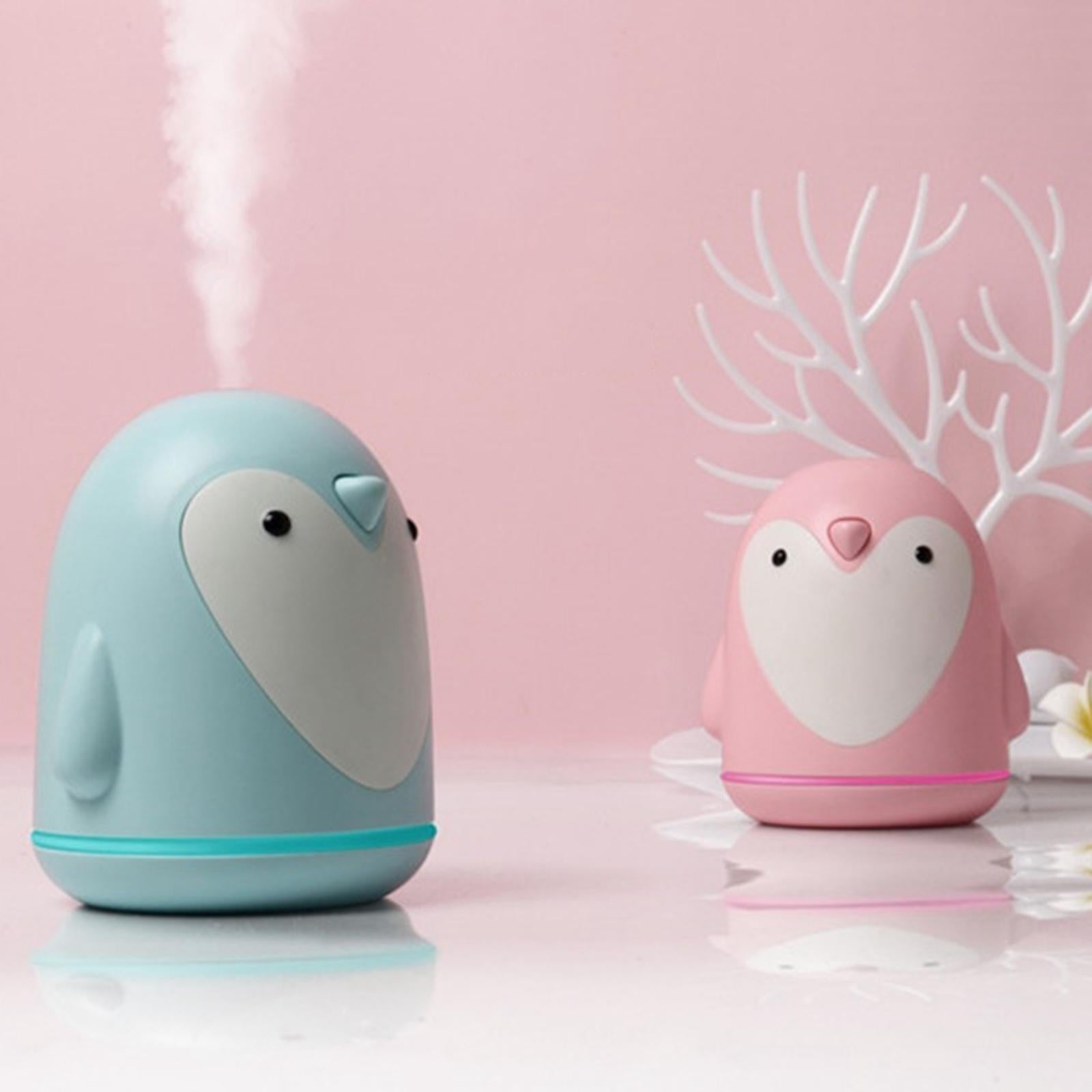 Mini USB Humidifier 250ml Mist Humidifier w/ LED Night Light Quiet Operation Blue