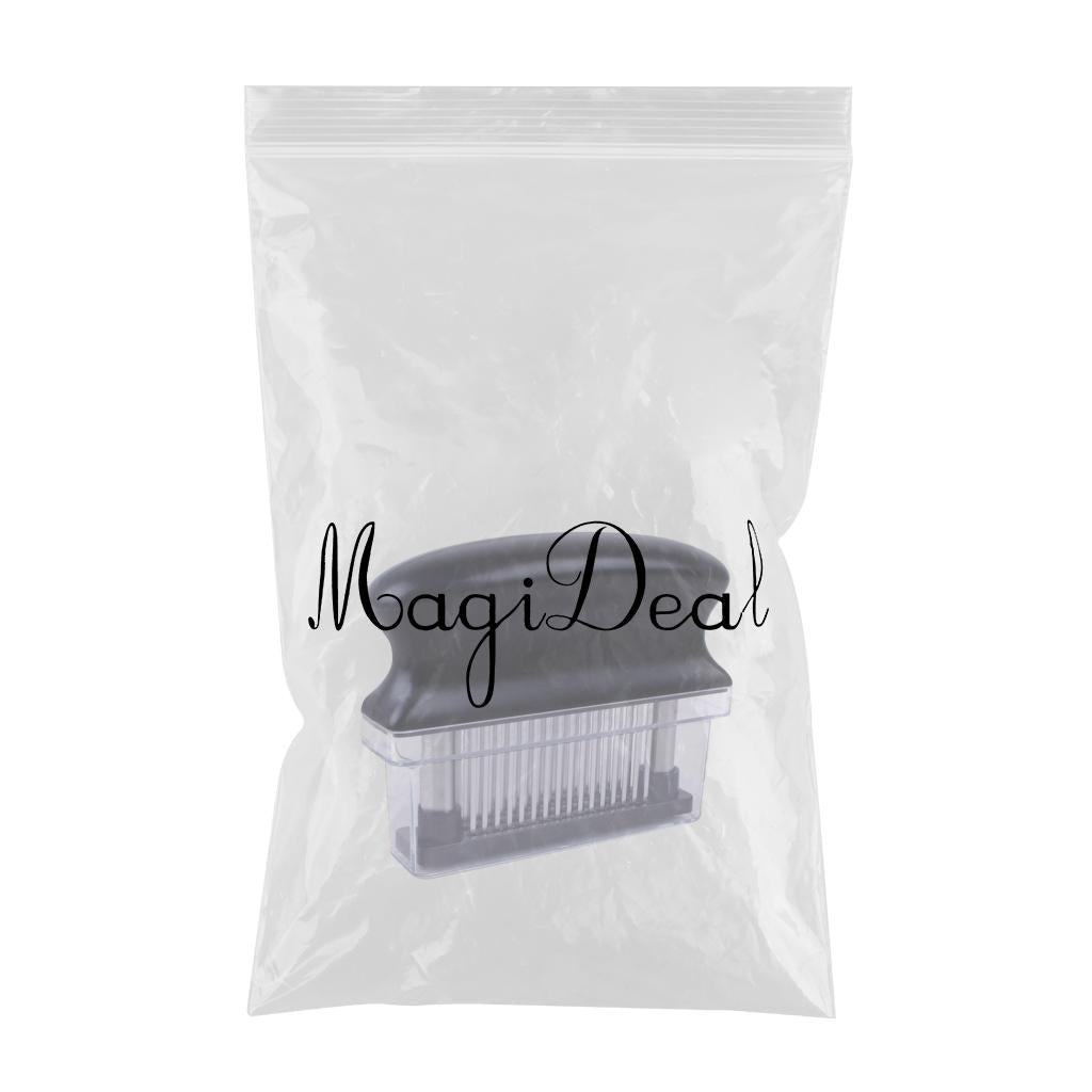Meat Tenderizer Tool 48 Needle Sharp Knife for Beaf Chicken Heavy Duty black