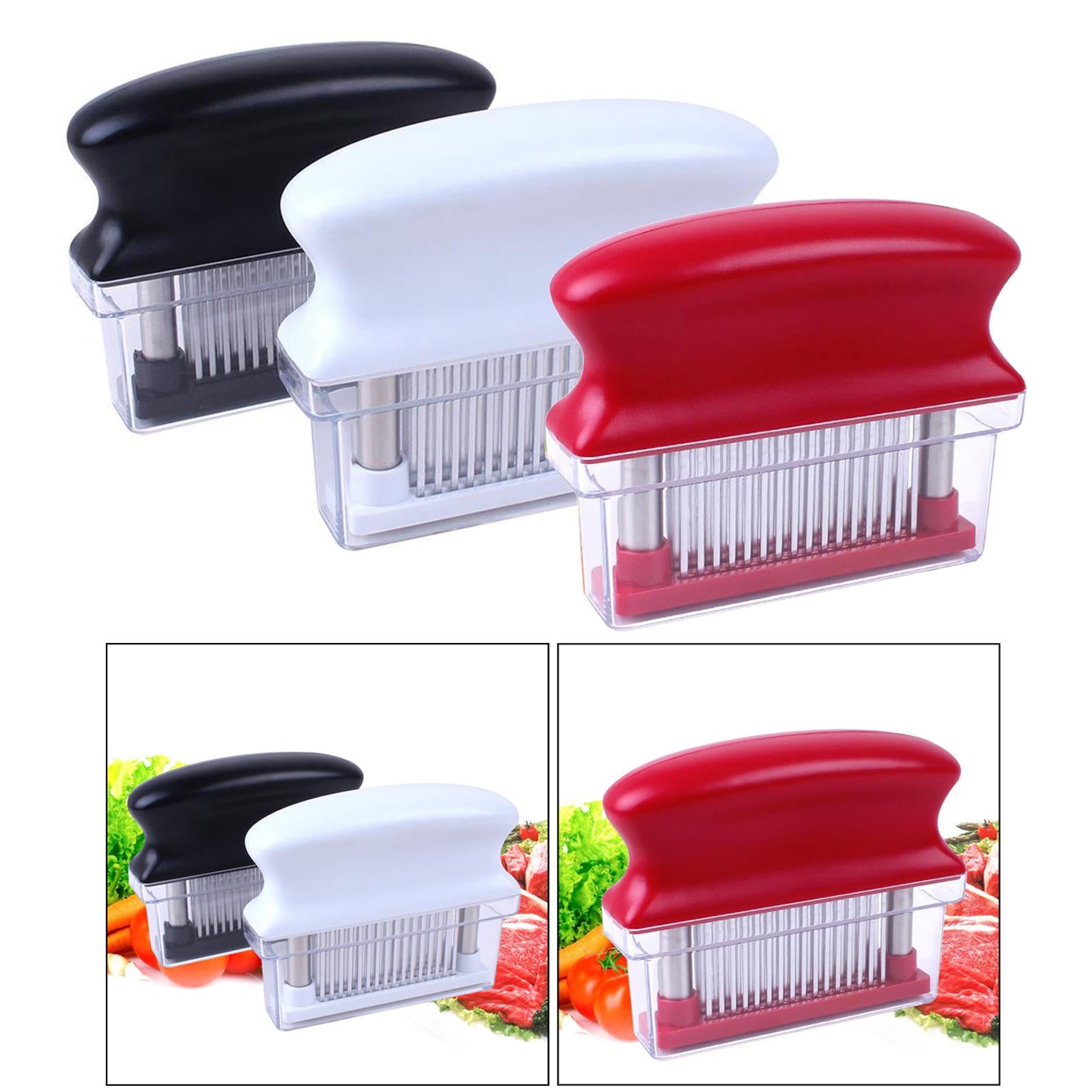 Meat Tenderizer Tool 48 Needle Sharp Knife for Beaf Chicken Heavy Duty black