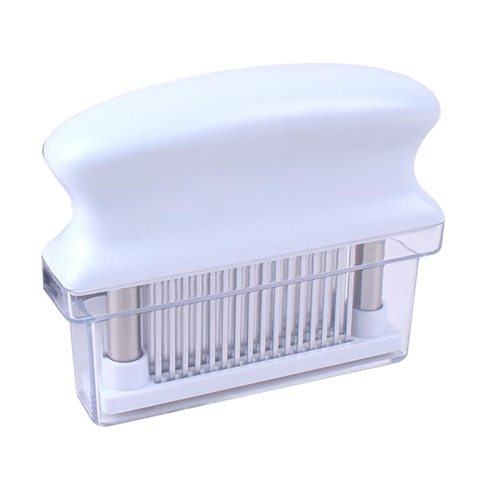 Meat Tenderizer Tool 48 Needle Sharp Knife for Beaf Chicken Heavy Duty white