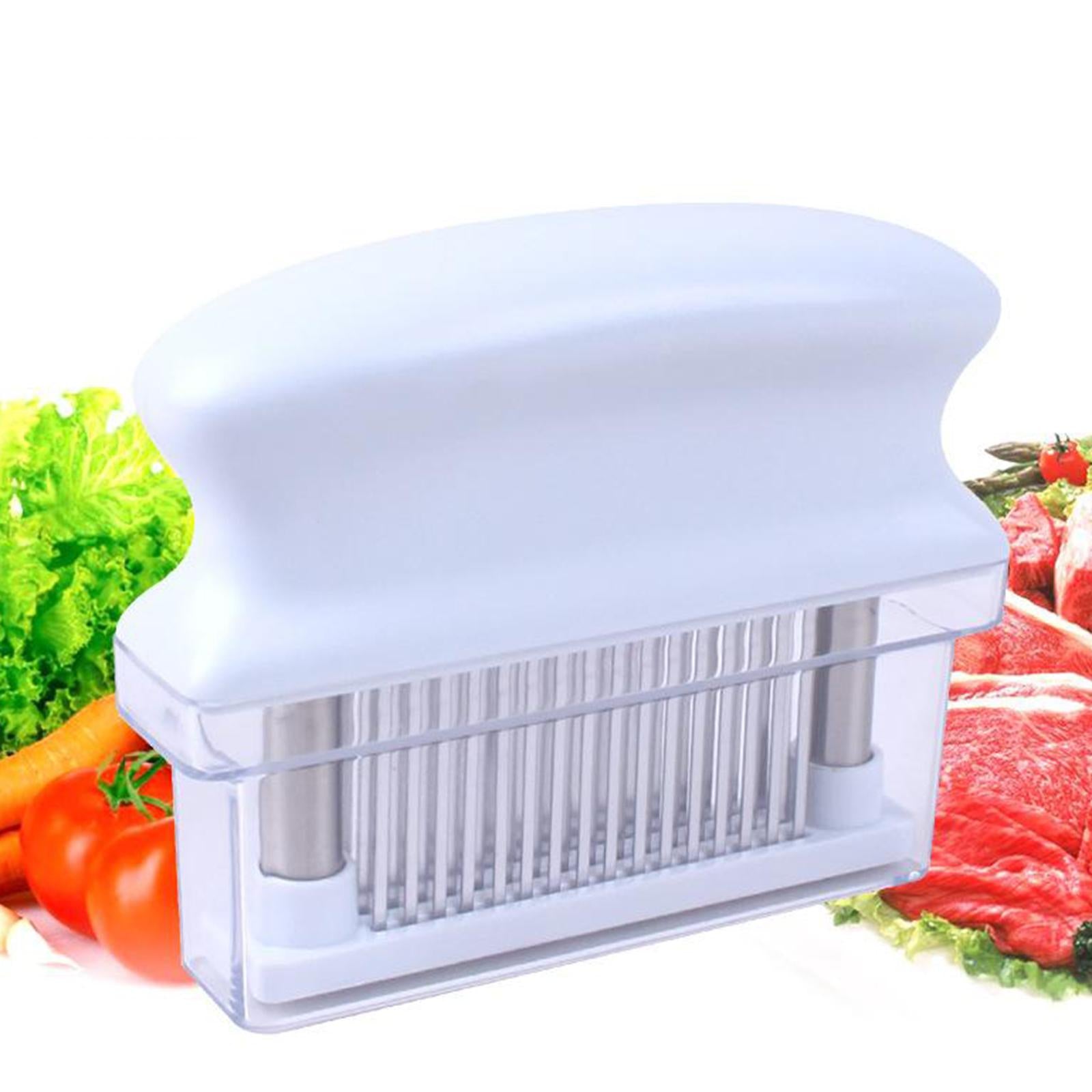 Meat Tenderizer Tool 48 Needle Sharp Knife for Beaf Chicken Heavy Duty white