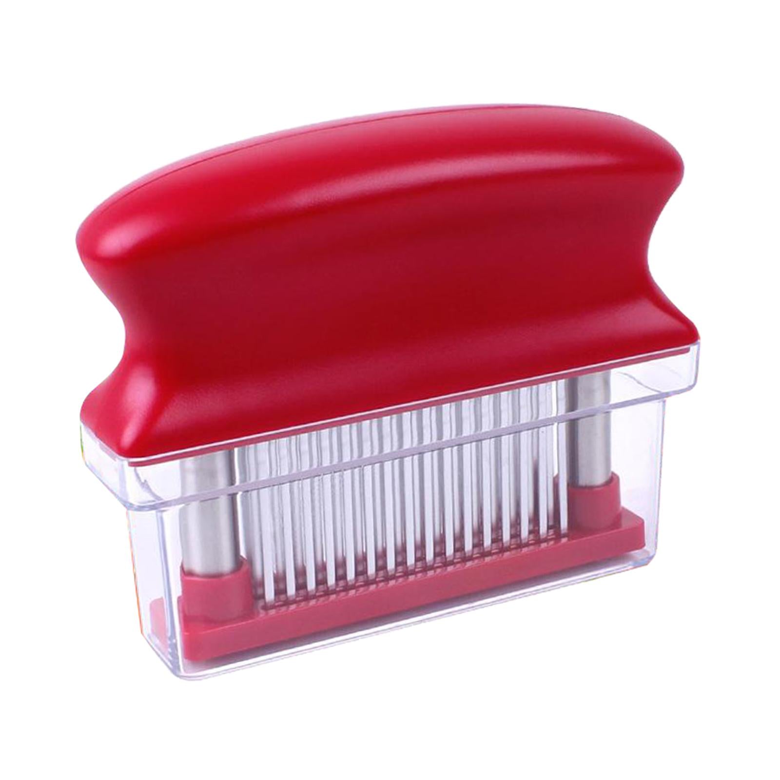 Meat Tenderizer Tool 48 Needle Sharp Knife for Beaf Chicken Heavy Duty red