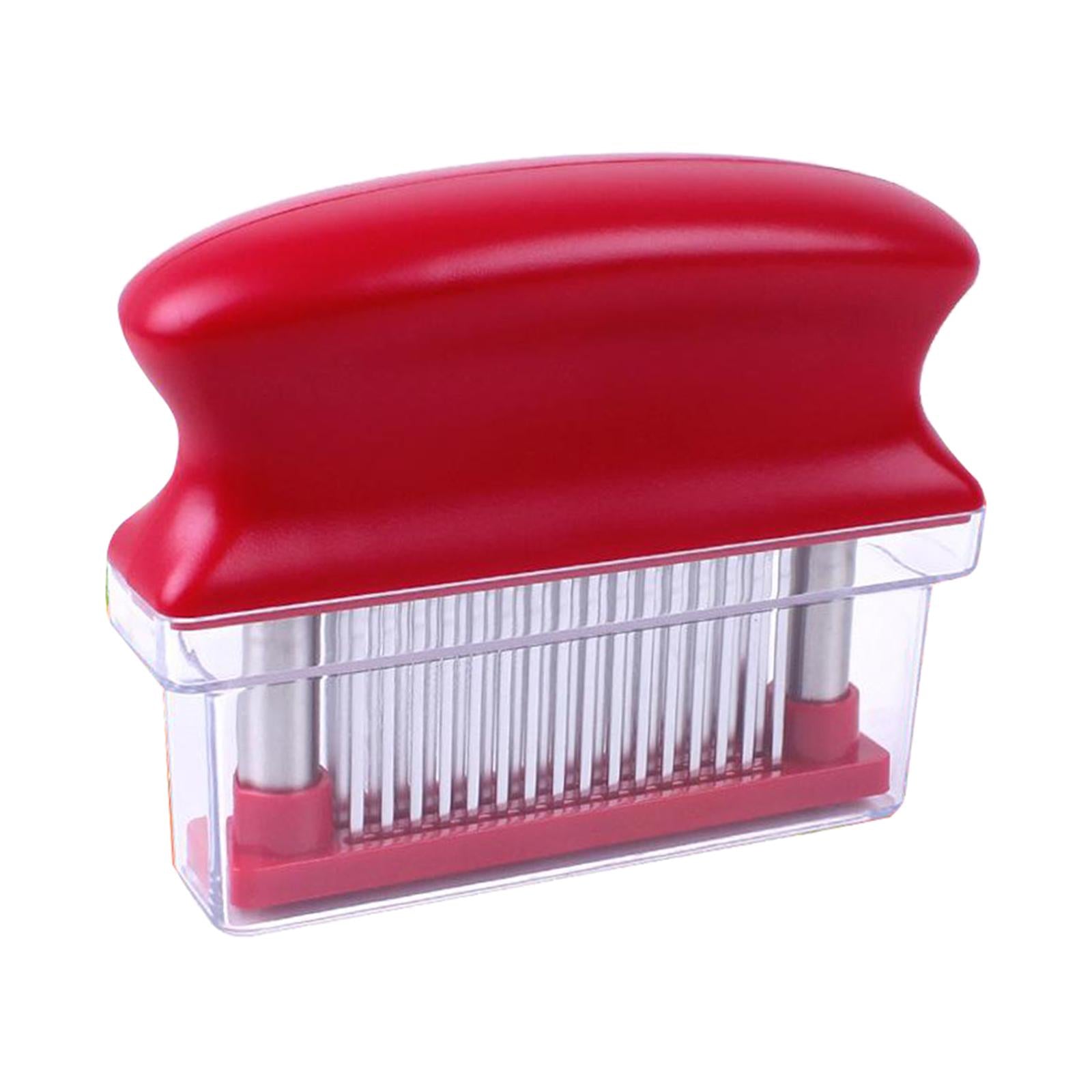 Meat Tenderizer Tool 48 Needle Sharp Knife for Beaf Chicken Heavy Duty red