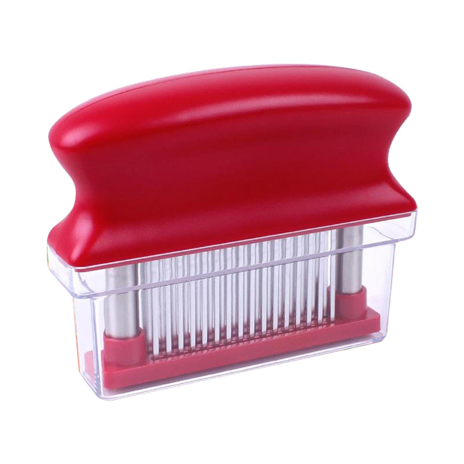 Meat Tenderizer Tool 48 Needle Sharp Knife for Beaf Chicken Heavy Duty red