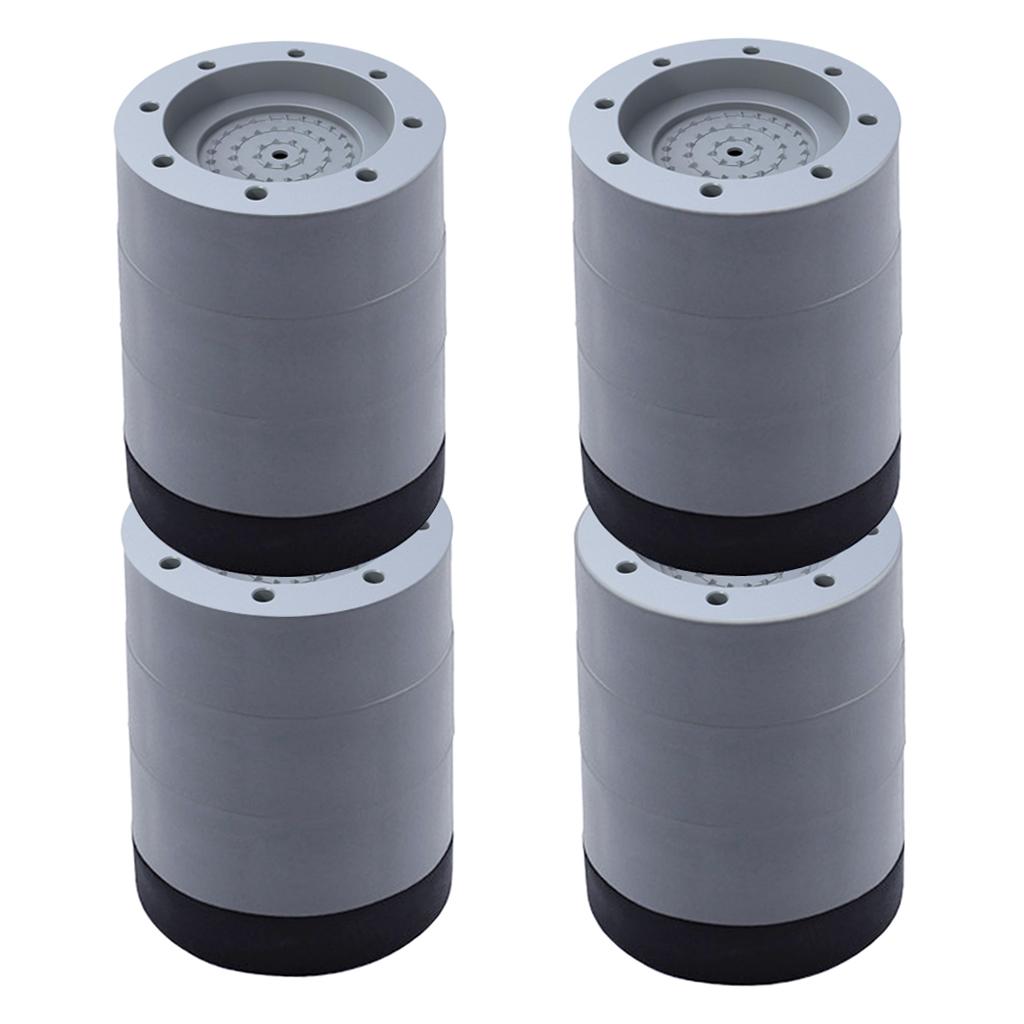 4x Anti Vibration Washer Feet Pad Washing Machine Anti-Skid Roller Kit 8.5cm