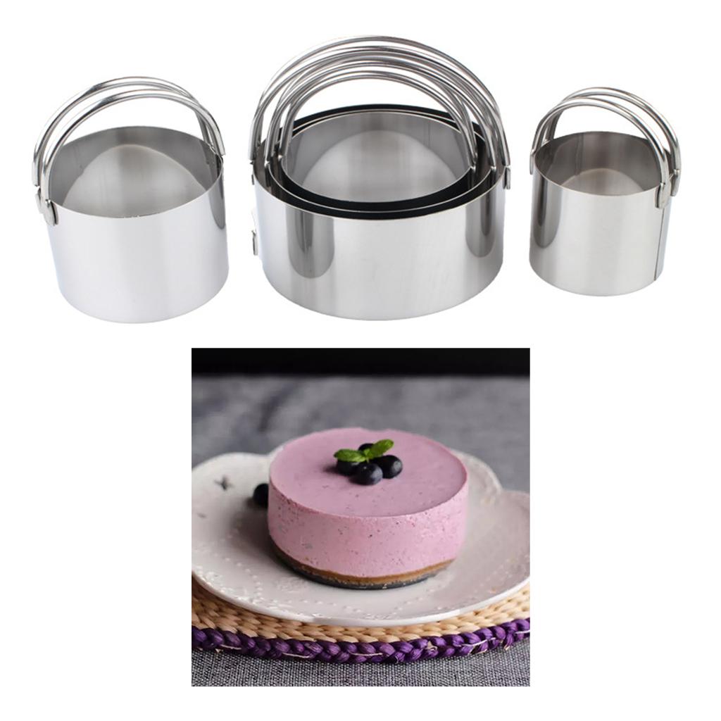 Circle Baking Cake Mold Kitchen DIY Pastry Fondant Cake Cutter Ring Style B