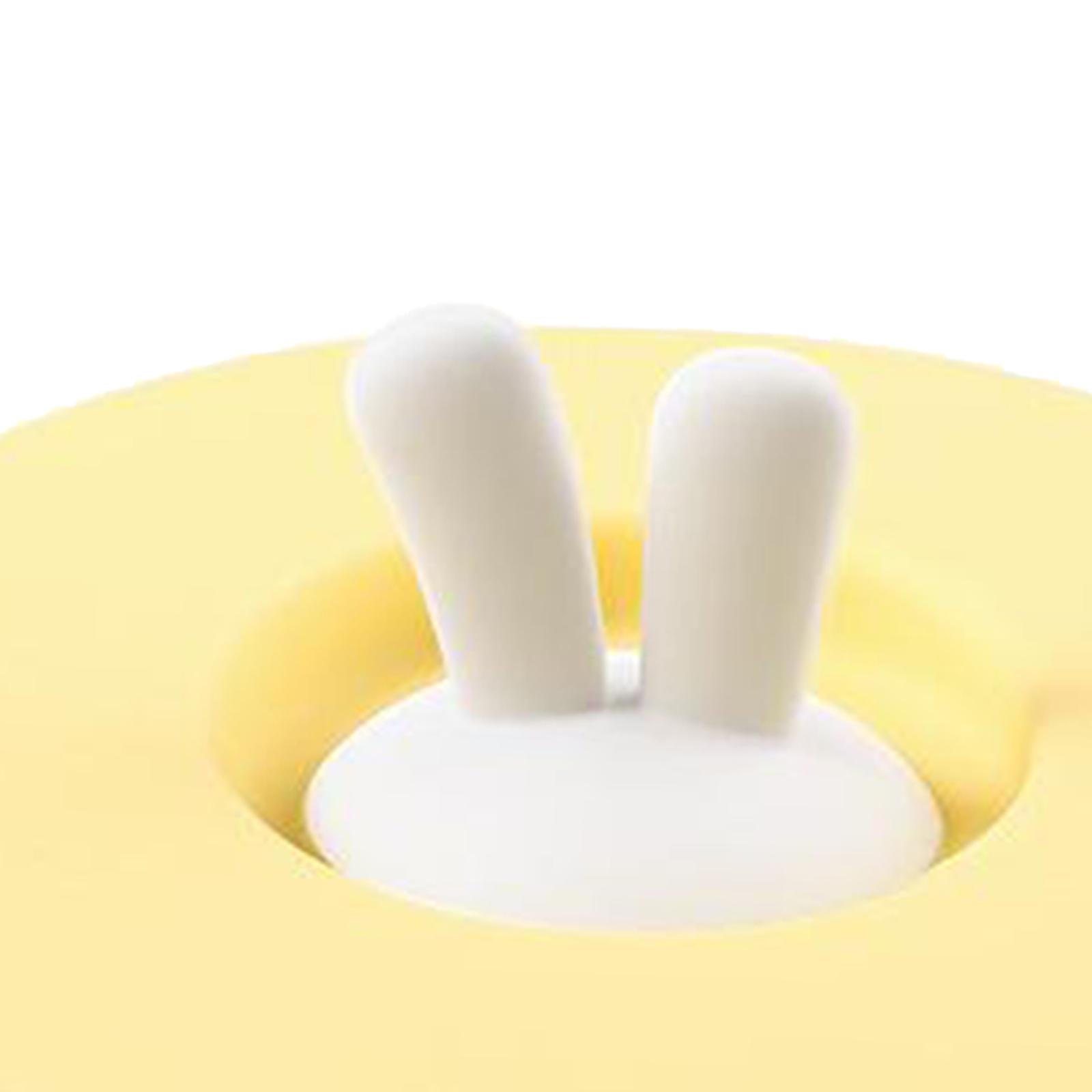 Lovely Silicone Cup Cover Coffee Mug Airtight Heat Resistant Drink Cup Lids Yellow