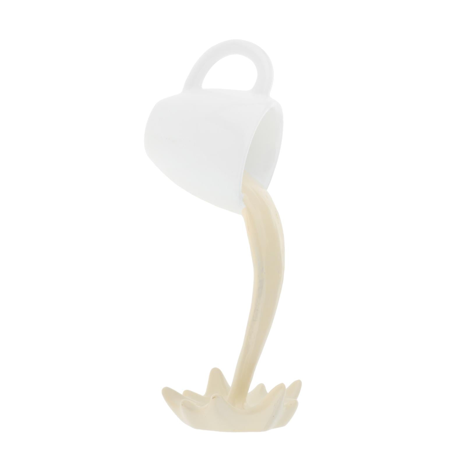 Floating coffee cup art sculpture home kitchen decoration statue Cream