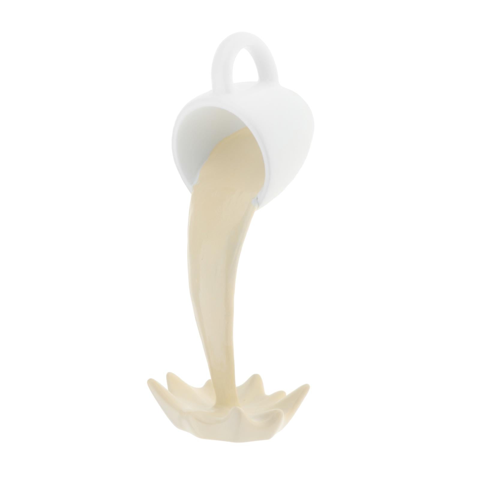 Floating coffee cup art sculpture home kitchen decoration statue Cream