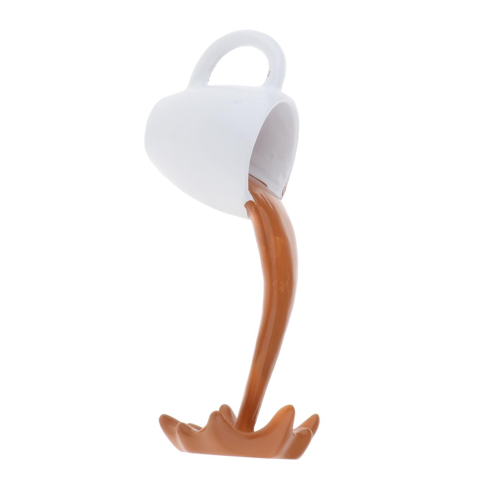 Floating coffee cup art sculpture home kitchen decoration statue Brown