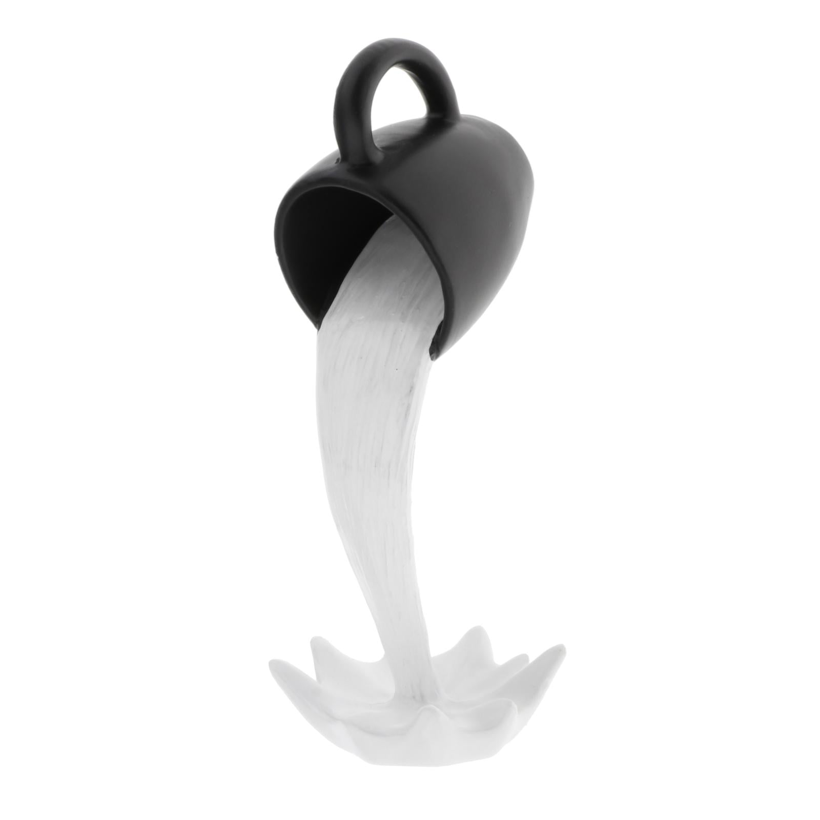 Floating coffee cup art sculpture home kitchen decoration statue White