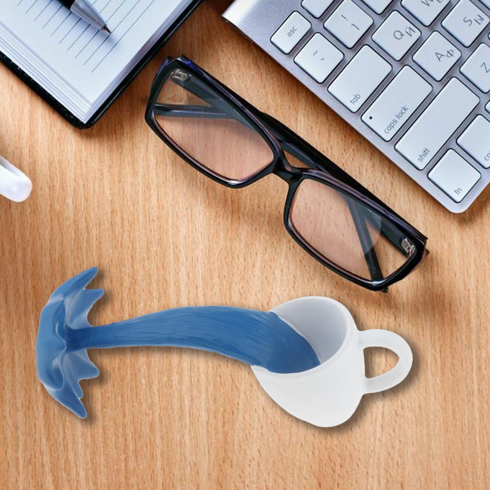Floating coffee cup art sculpture home kitchen decoration statue Blue