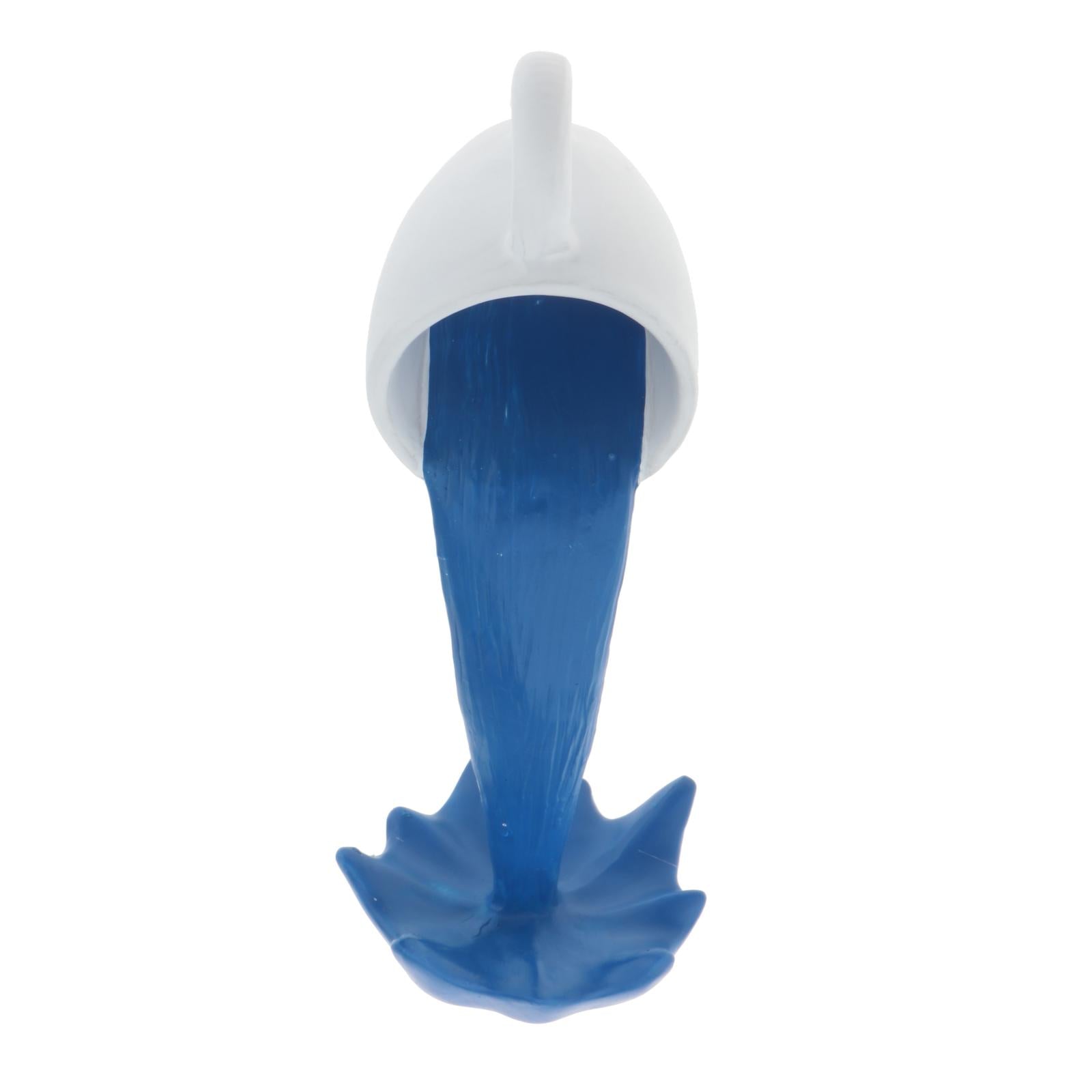 Floating coffee cup art sculpture home kitchen decoration statue Blue