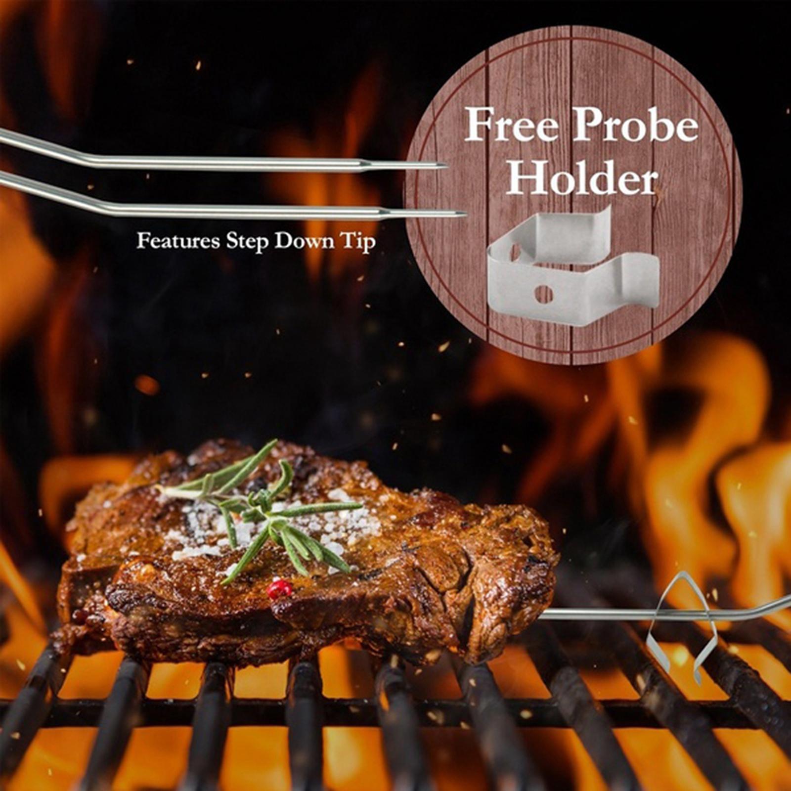 BBQ Food Thermometer Barbecue Baking Fry Chef Cooking Instant Read Red