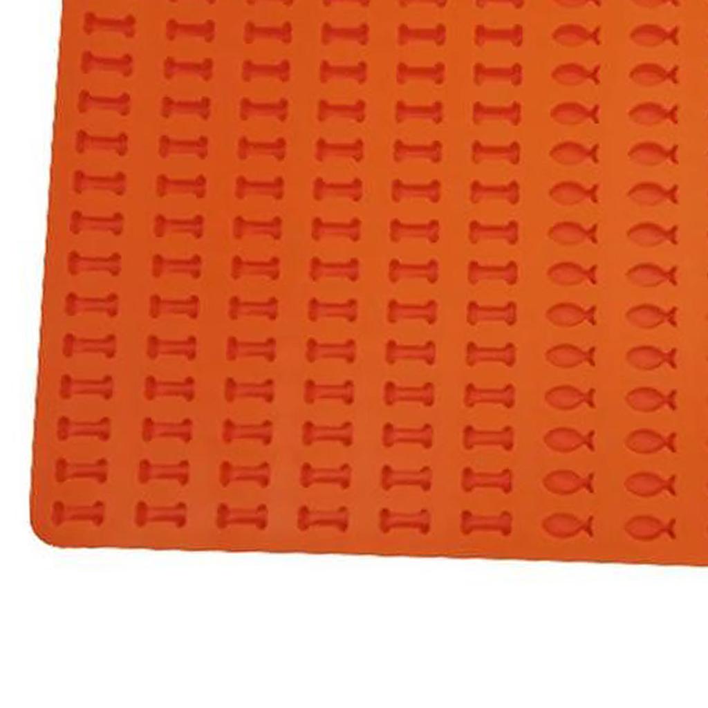 1pc Silicone Baking Mat Bone Fish for Dog Dog Treats Candy Chocolate Mould orange