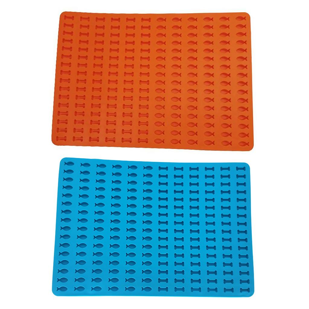 1pc Silicone Baking Mat Bone Fish for Dog Dog Treats Candy Chocolate Mould orange