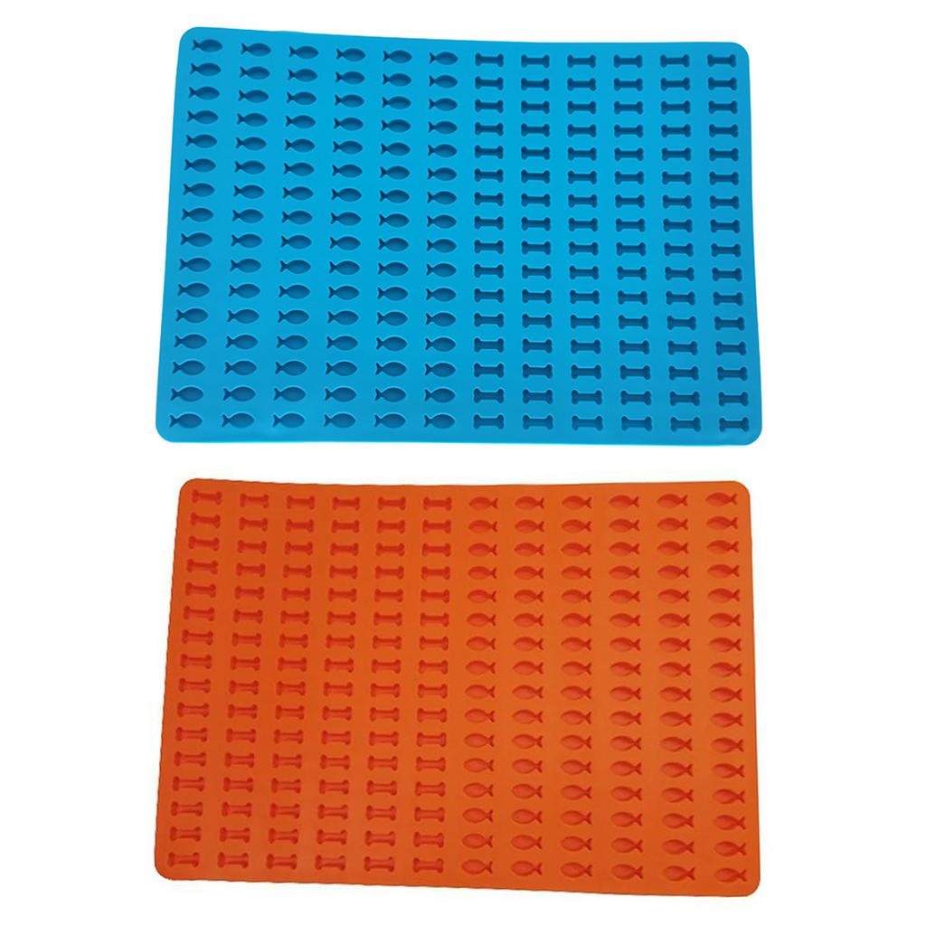 1pc Silicone Baking Mat Bone Fish for Dog Dog Treats Candy Chocolate Mould orange